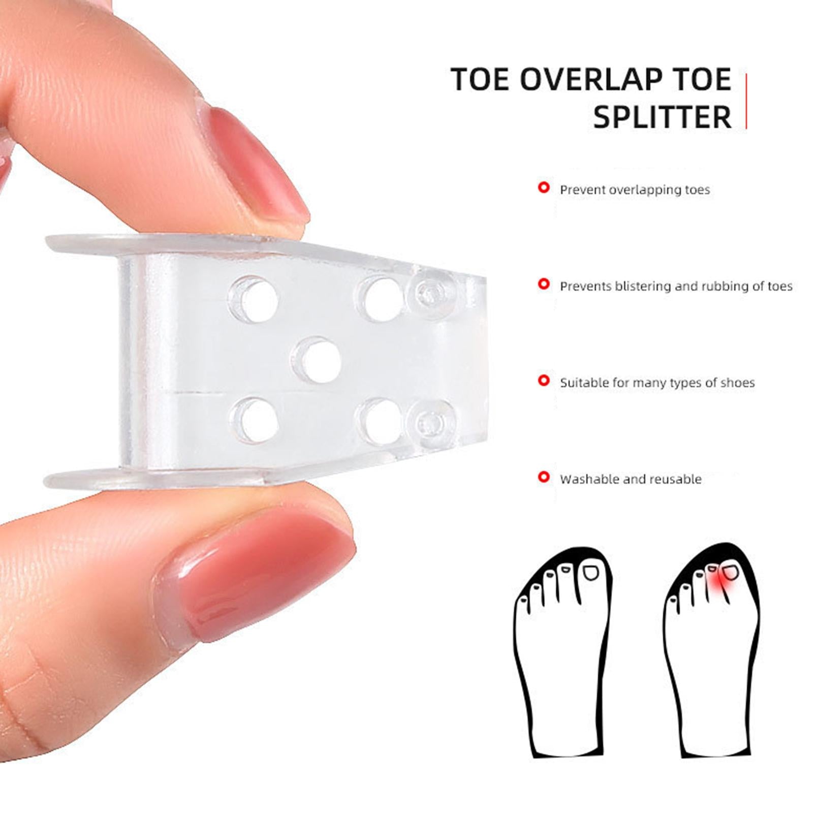 2Pcs Toe Separators Bunions Corrector Spacers Overlapping Toes Bent Toes