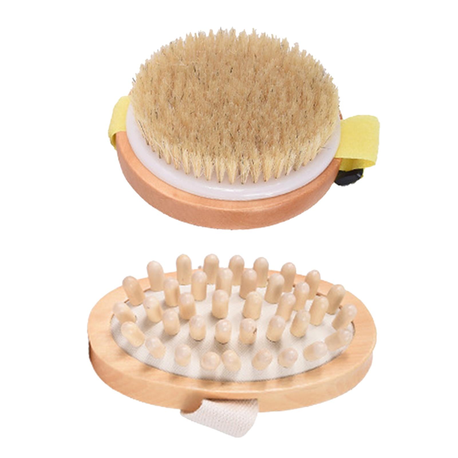 Natural Exfoliating Dry Brush Wooden Massage Body Brush Hair Brush CL226