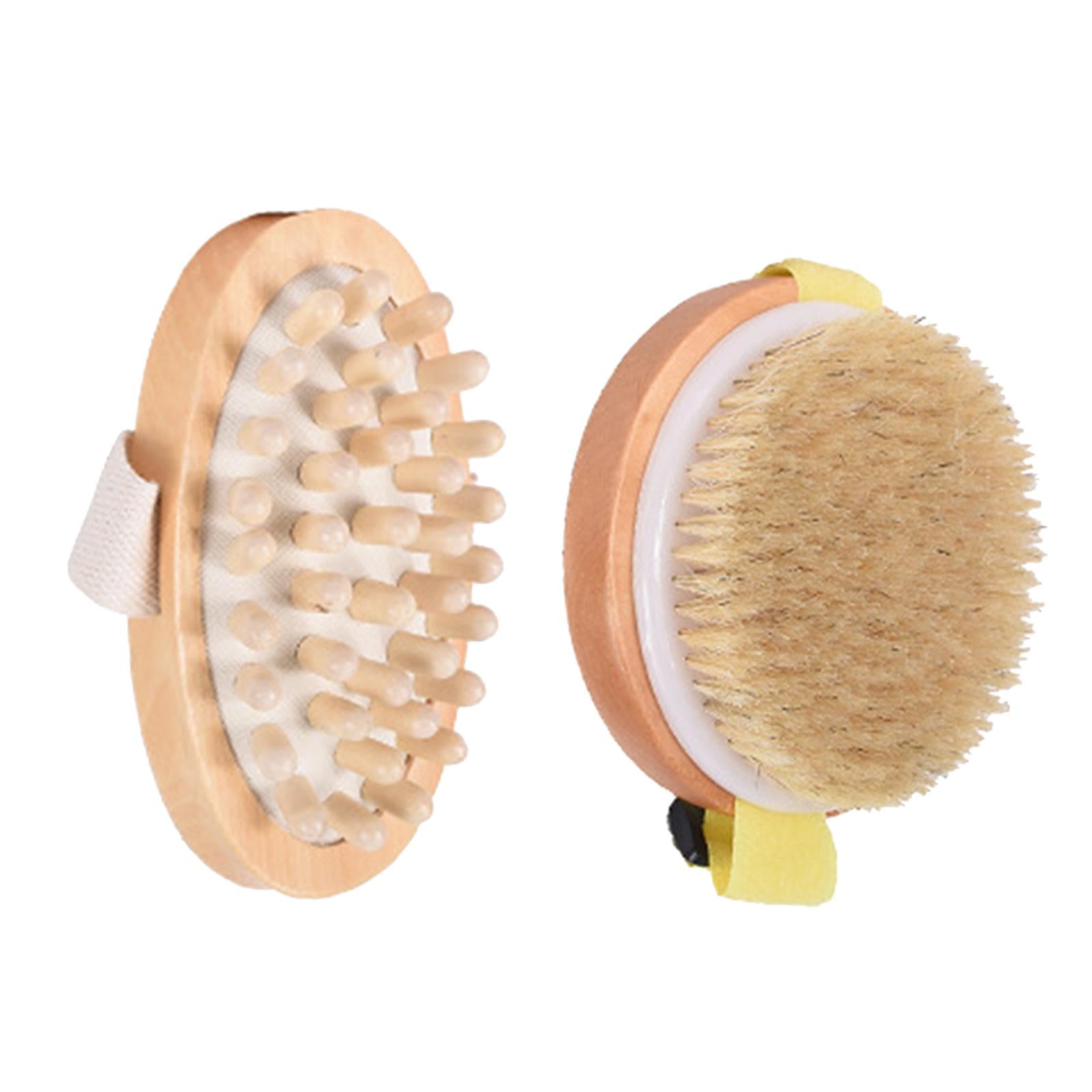 Natural Exfoliating Dry Brush Wooden Massage Body Brush Hair Brush CL226