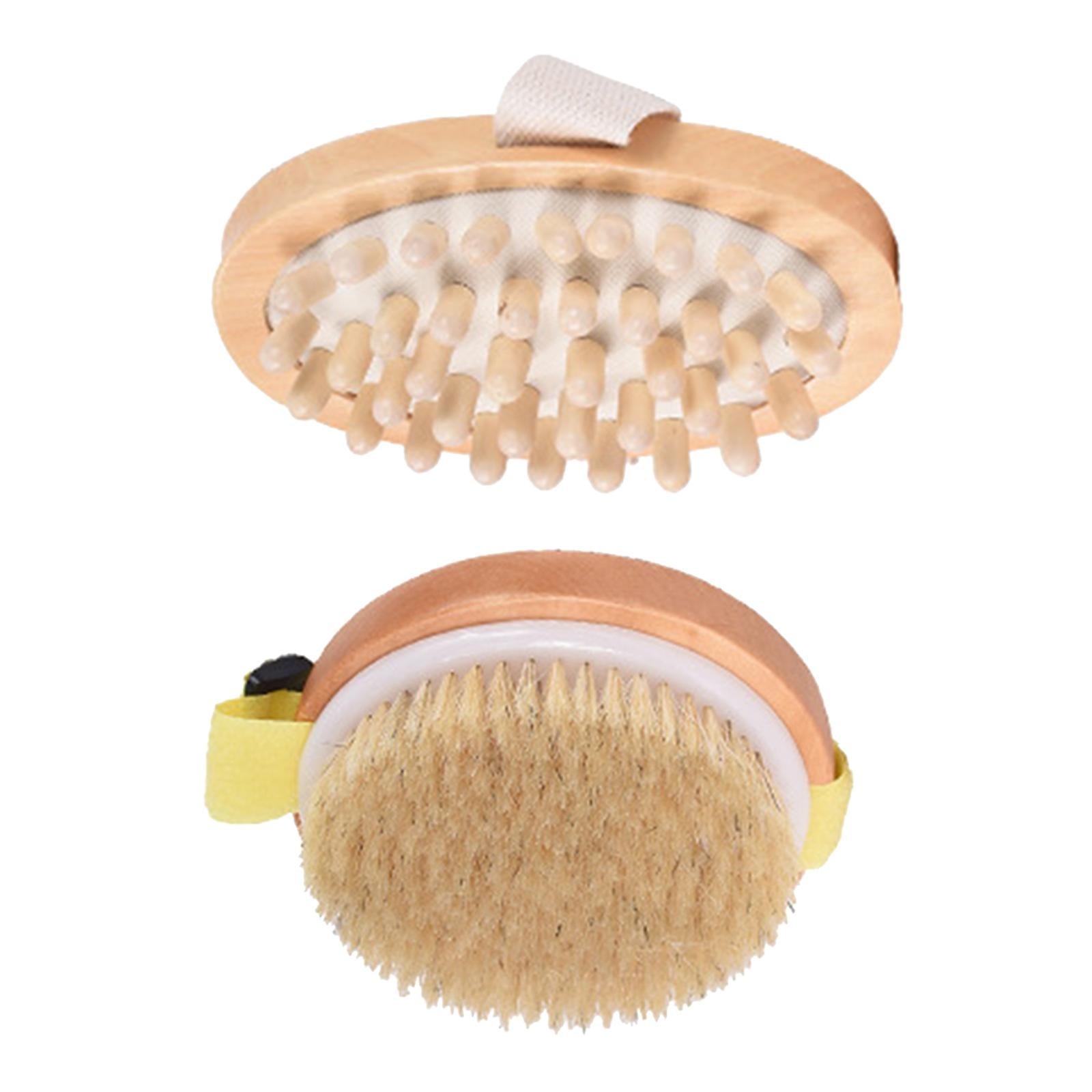 Natural Exfoliating Dry Brush Wooden Massage Body Brush Hair Brush CL226