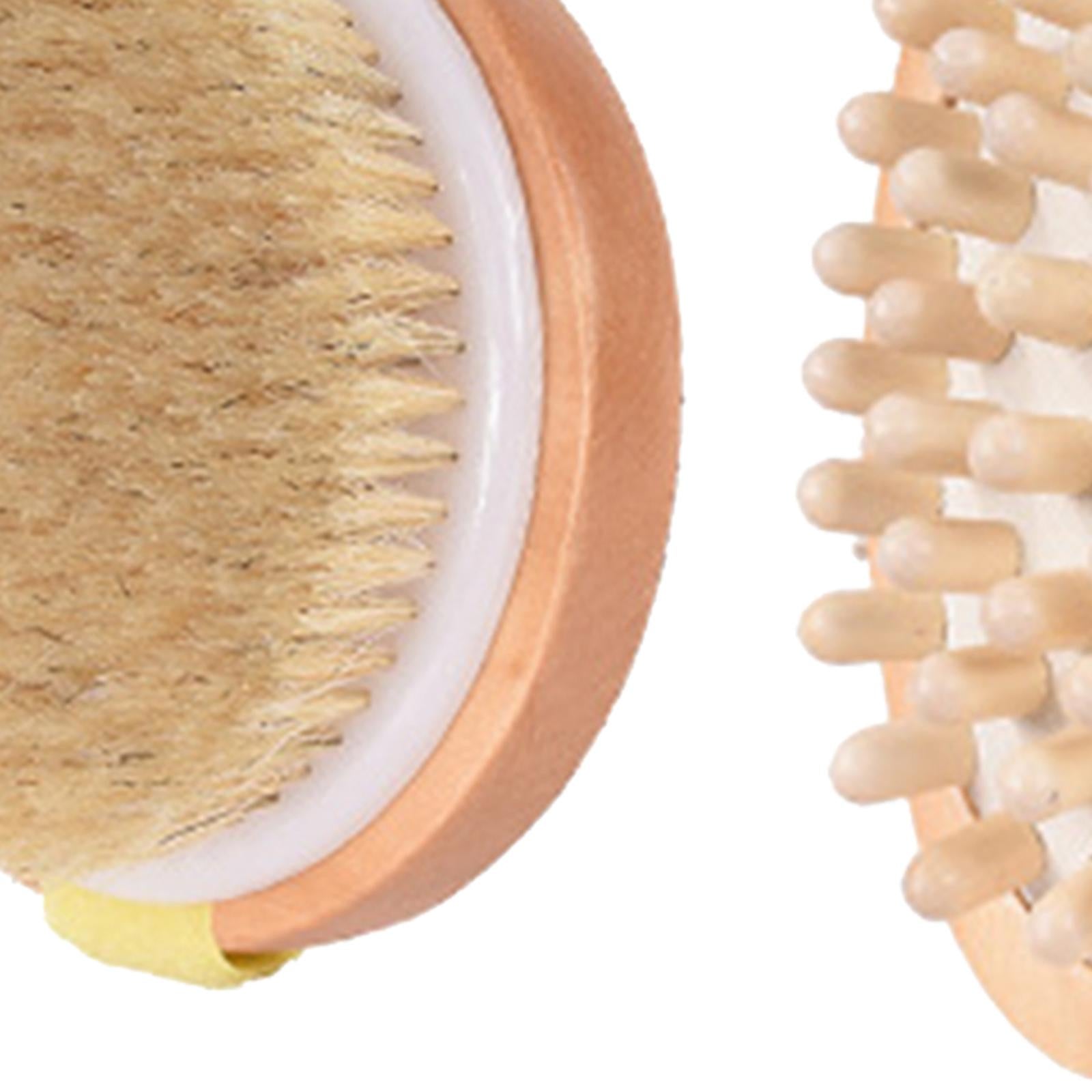 Natural Exfoliating Dry Brush Wooden Massage Body Brush Hair Brush CL226