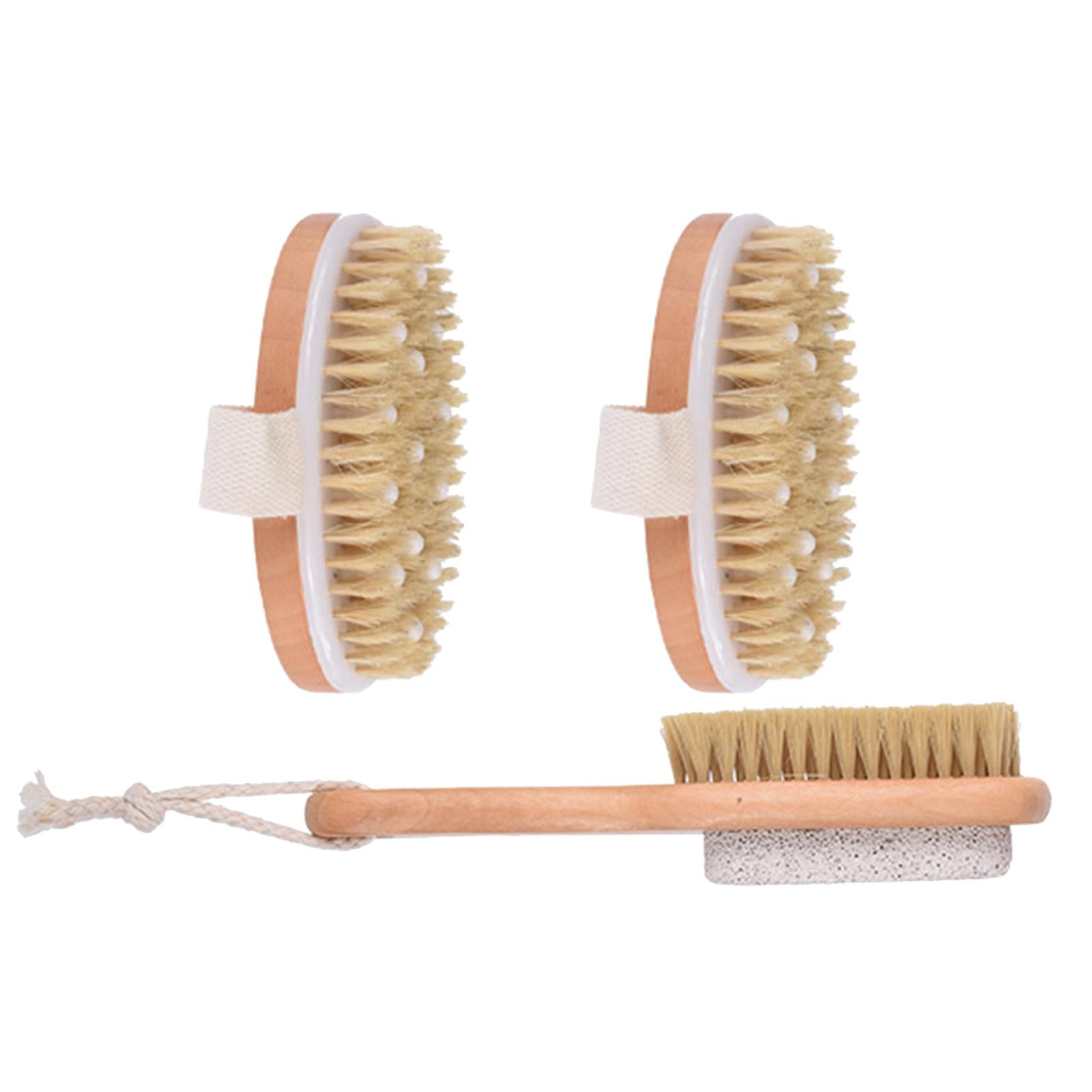 Natural Exfoliating Dry Brush Wooden Massage Body Brush Hair Brush CL246