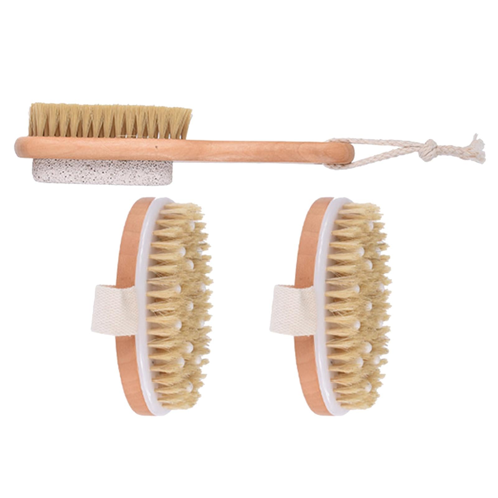 Natural Exfoliating Dry Brush Wooden Massage Body Brush Hair Brush CL246