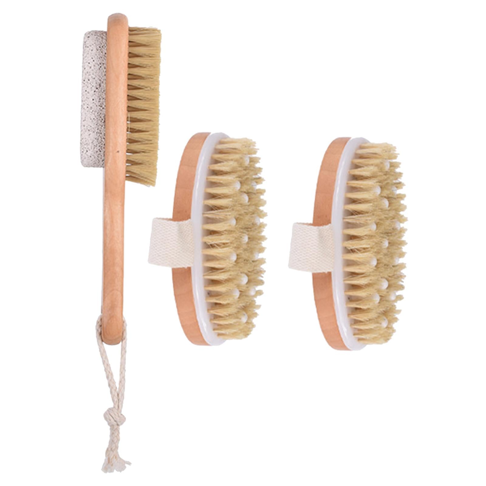 Natural Exfoliating Dry Brush Wooden Massage Body Brush Hair Brush CL246