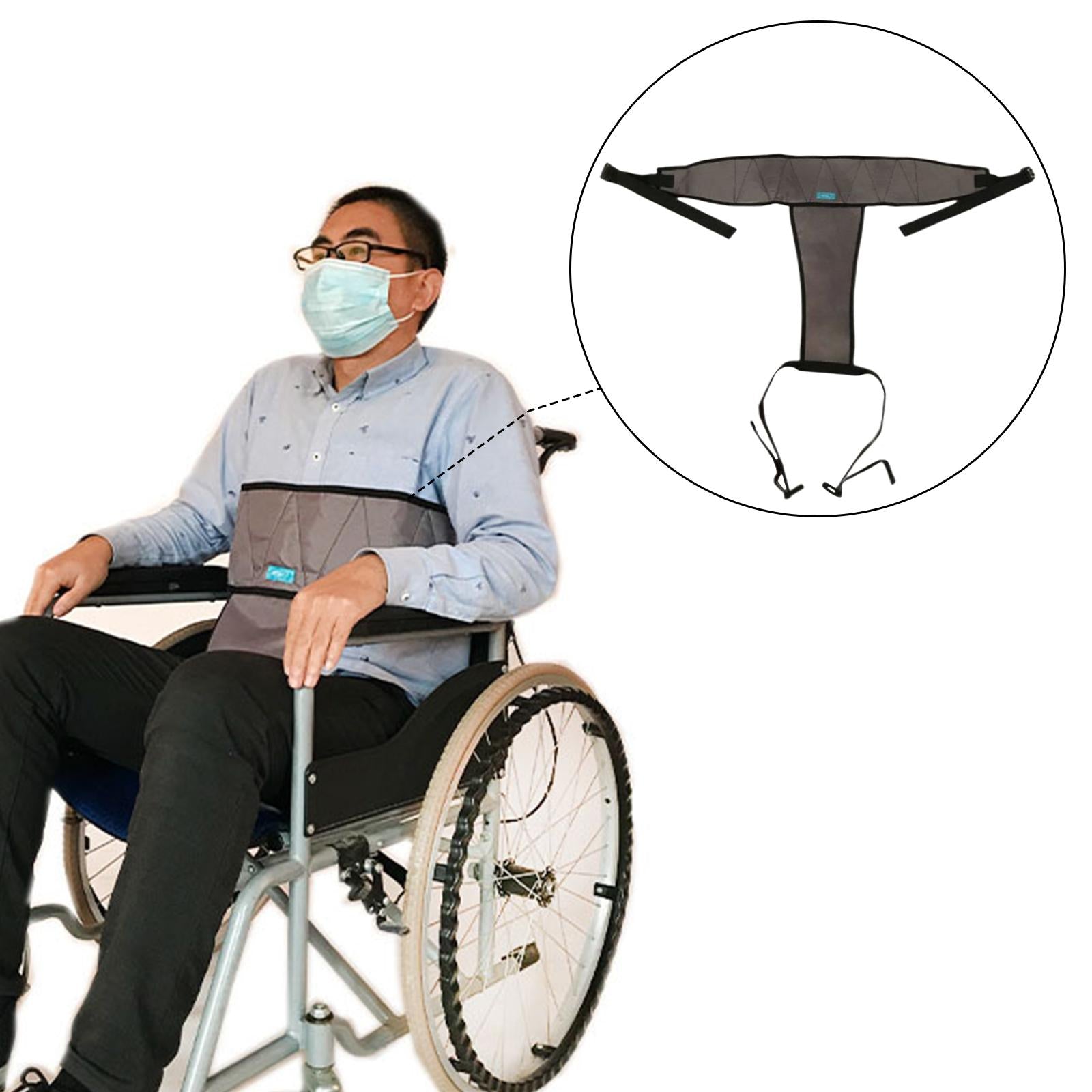 Wheelchair Seat Belt Quick Release Buckle for Disable Patients Cares Elderly Gray Thick