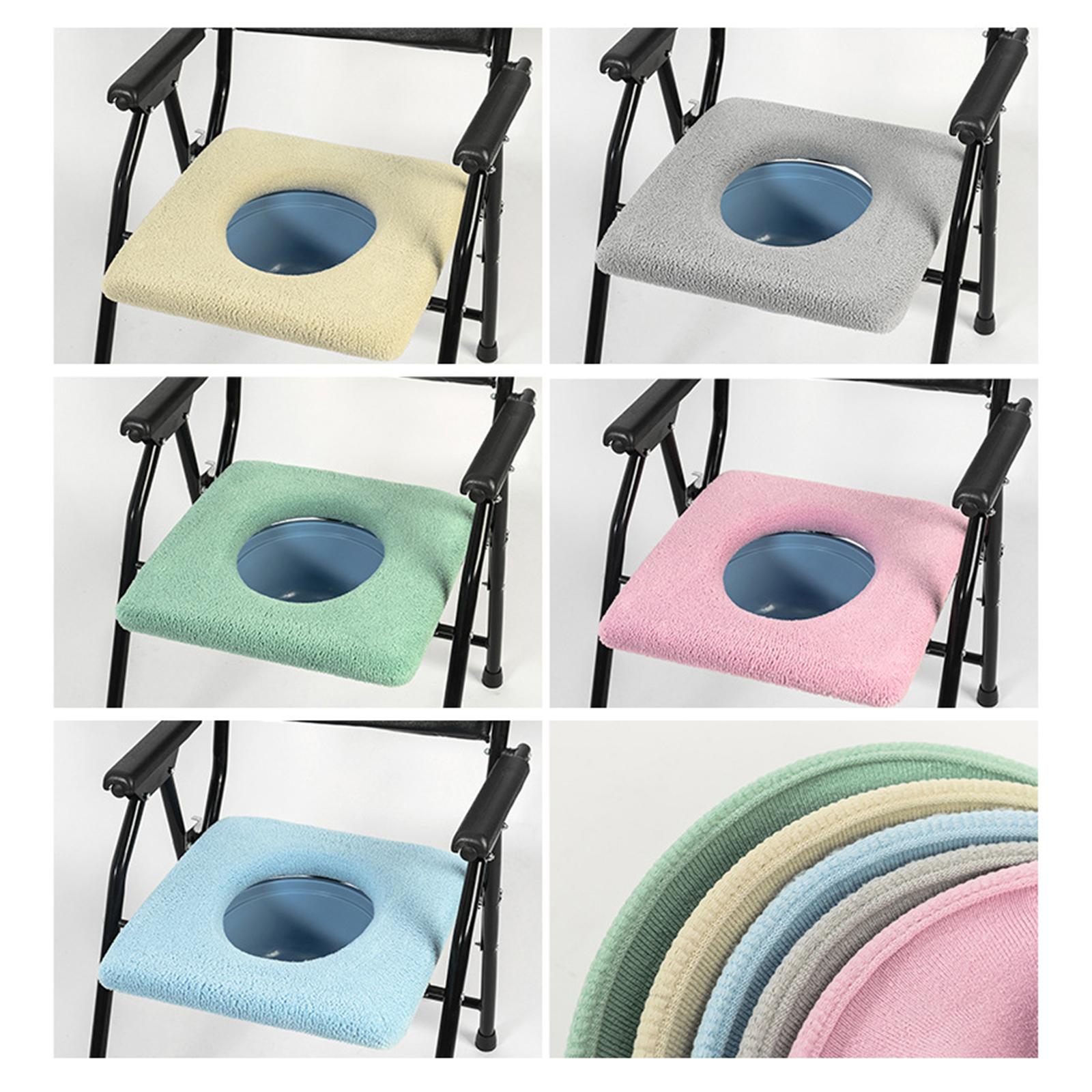 Toilet Seat Cover Washable Thicker Luxury Reusable for Washroom Bathroom Khaki
