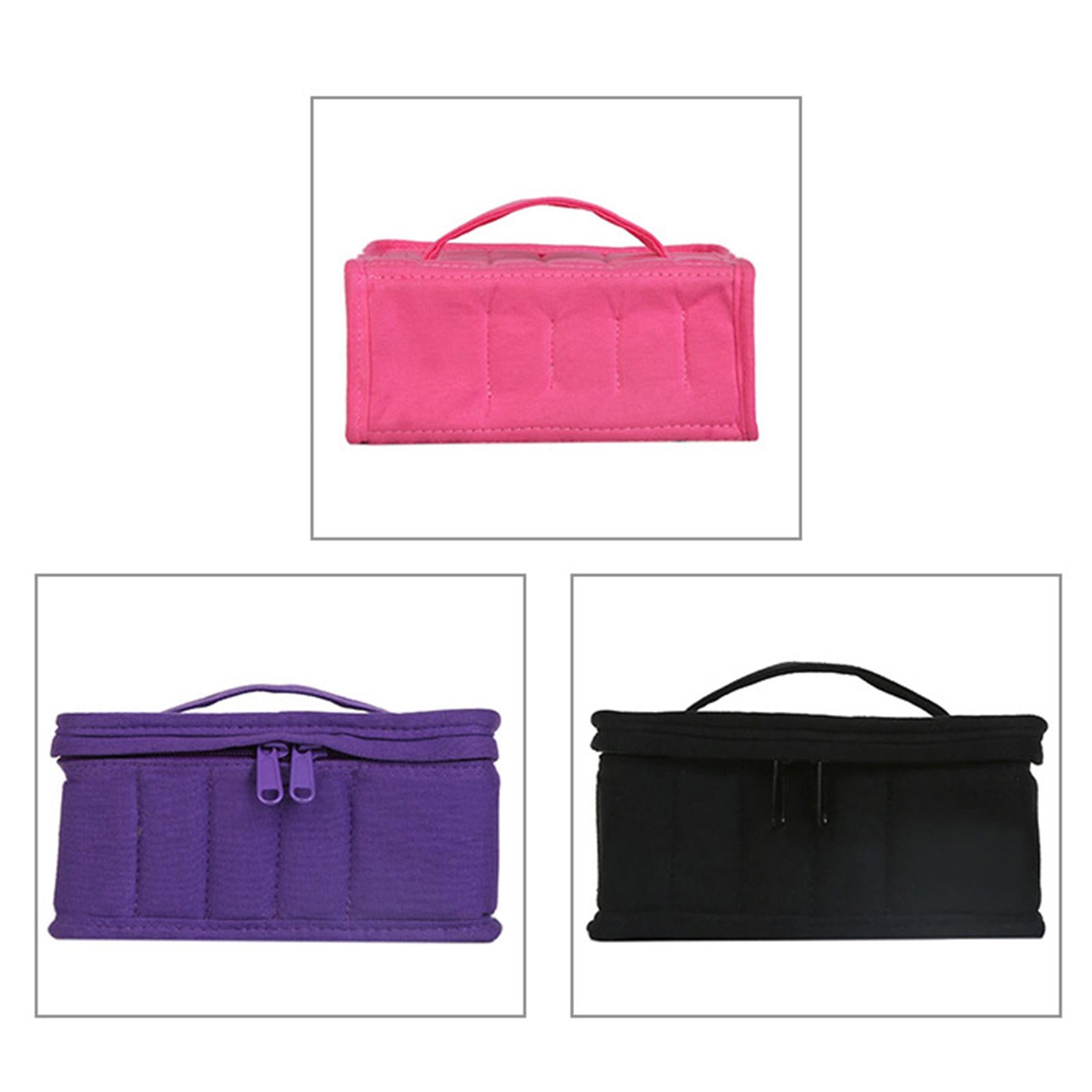 Essential Oil Storage Case Nailpolish Bag Suitcase 16 Bottles Home Black