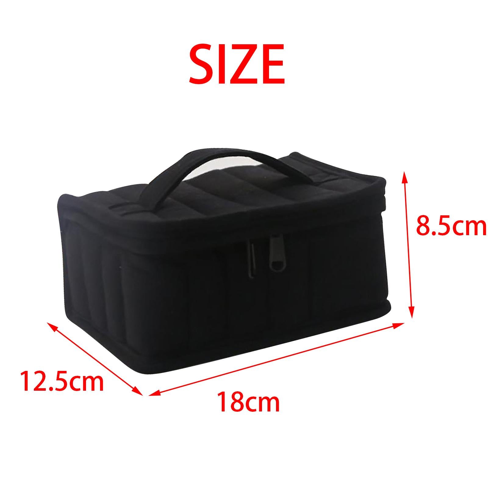 Essential Oil Storage Case Nailpolish Bag Suitcase 16 Bottles Home Black
