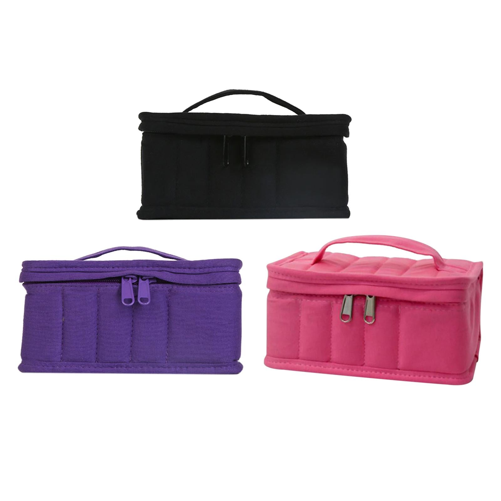 Essential Oil Storage Case Nailpolish Bag Suitcase 16 Bottles Home Black