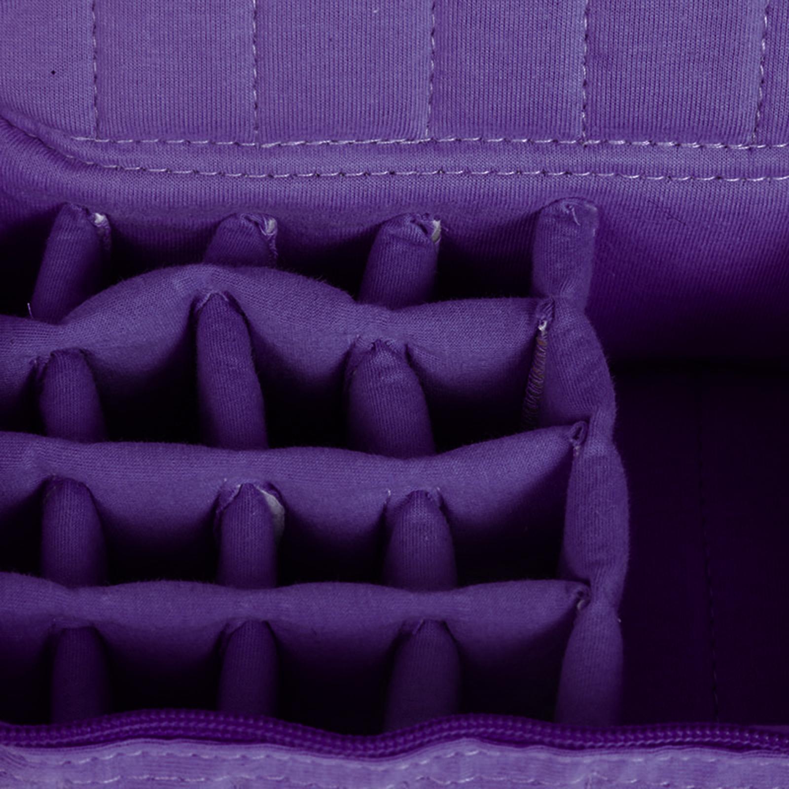 Essential Oil Storage Case Nailpolish Bag Suitcase 16 Bottles Home Purple