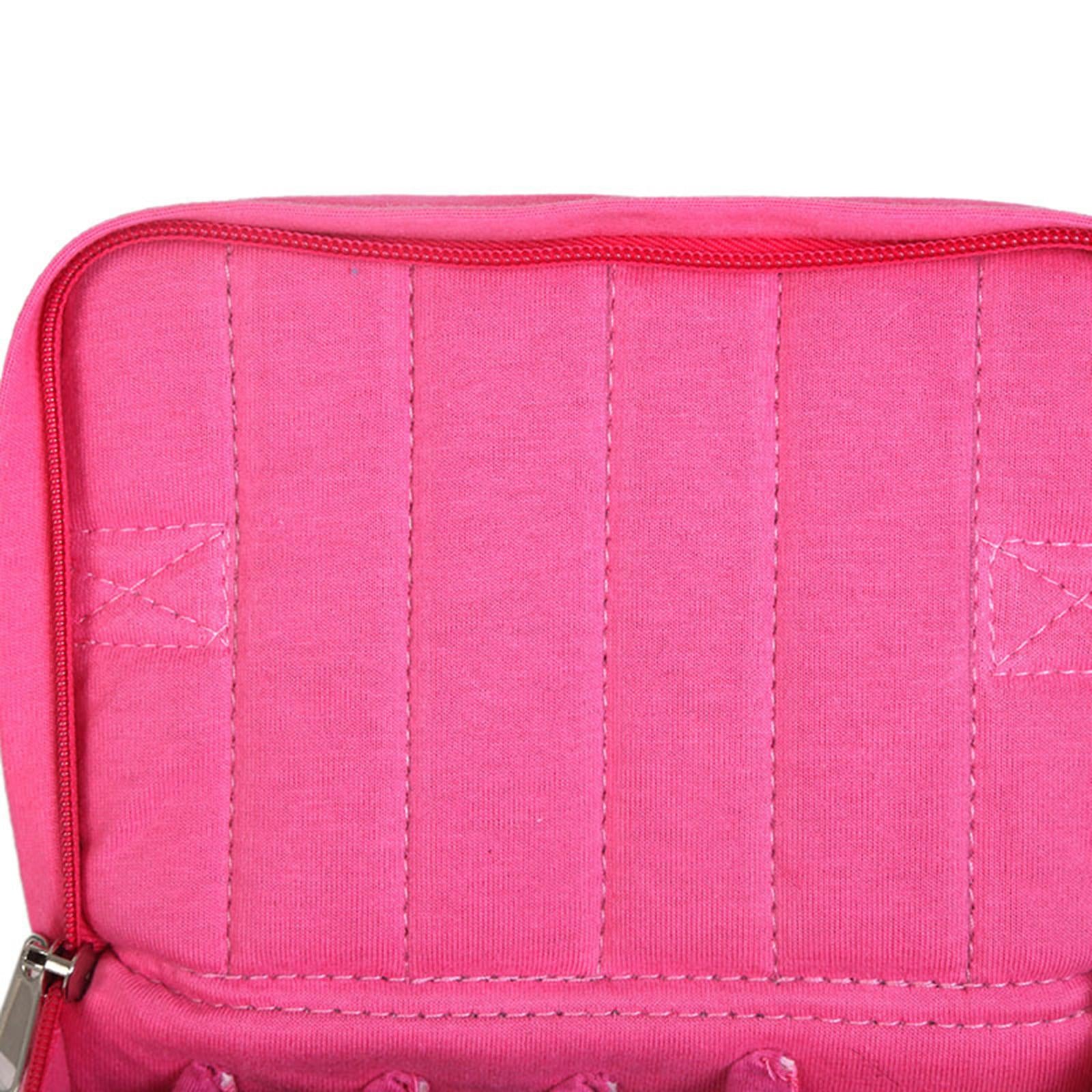 Essential Oil Storage Case Nailpolish Bag Suitcase 16 Bottles Home Pink