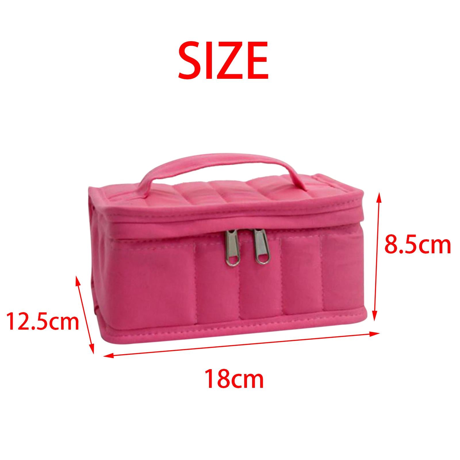 Essential Oil Storage Case Nailpolish Bag Suitcase 16 Bottles Home Pink