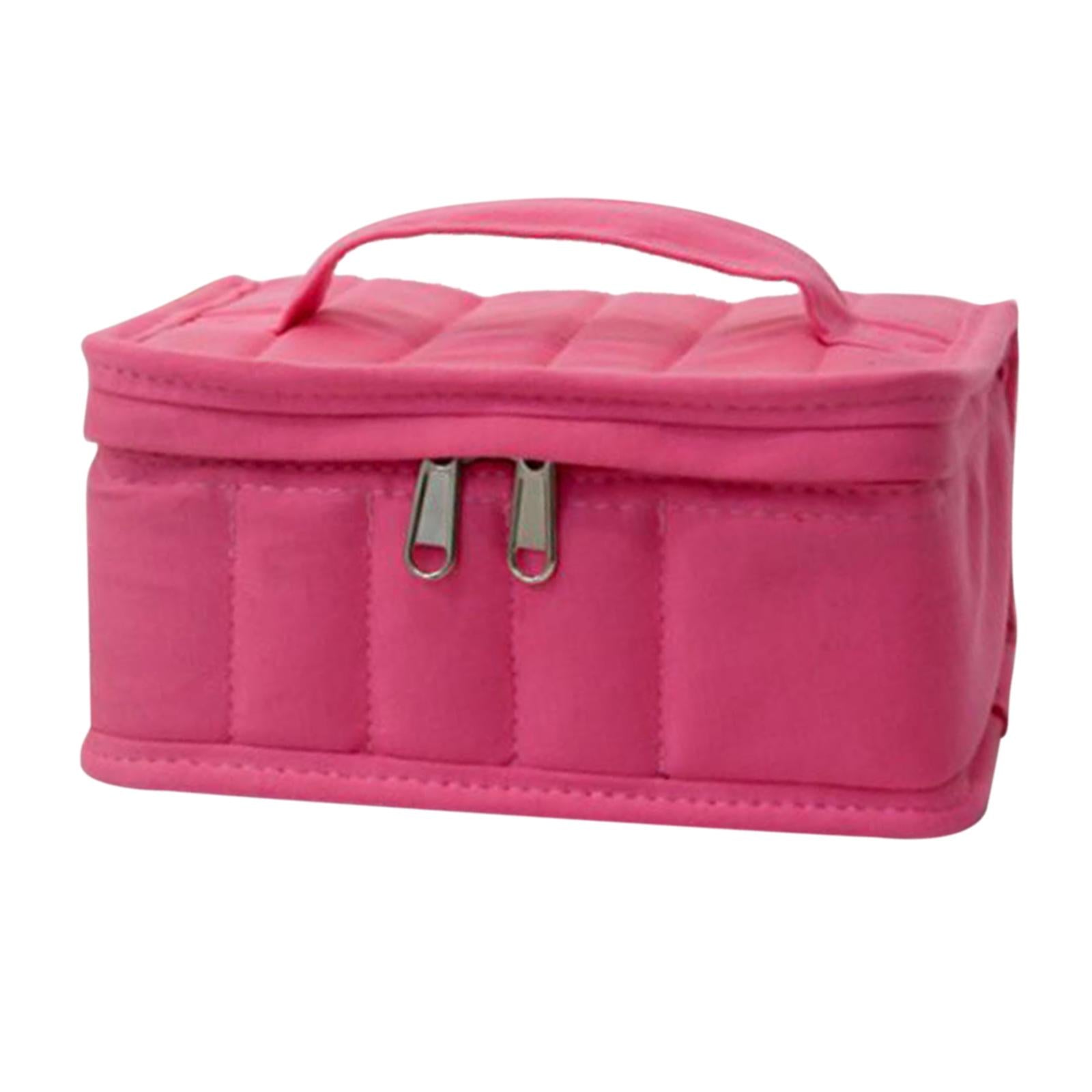 Essential Oil Storage Case Nailpolish Bag Suitcase 16 Bottles Home Pink
