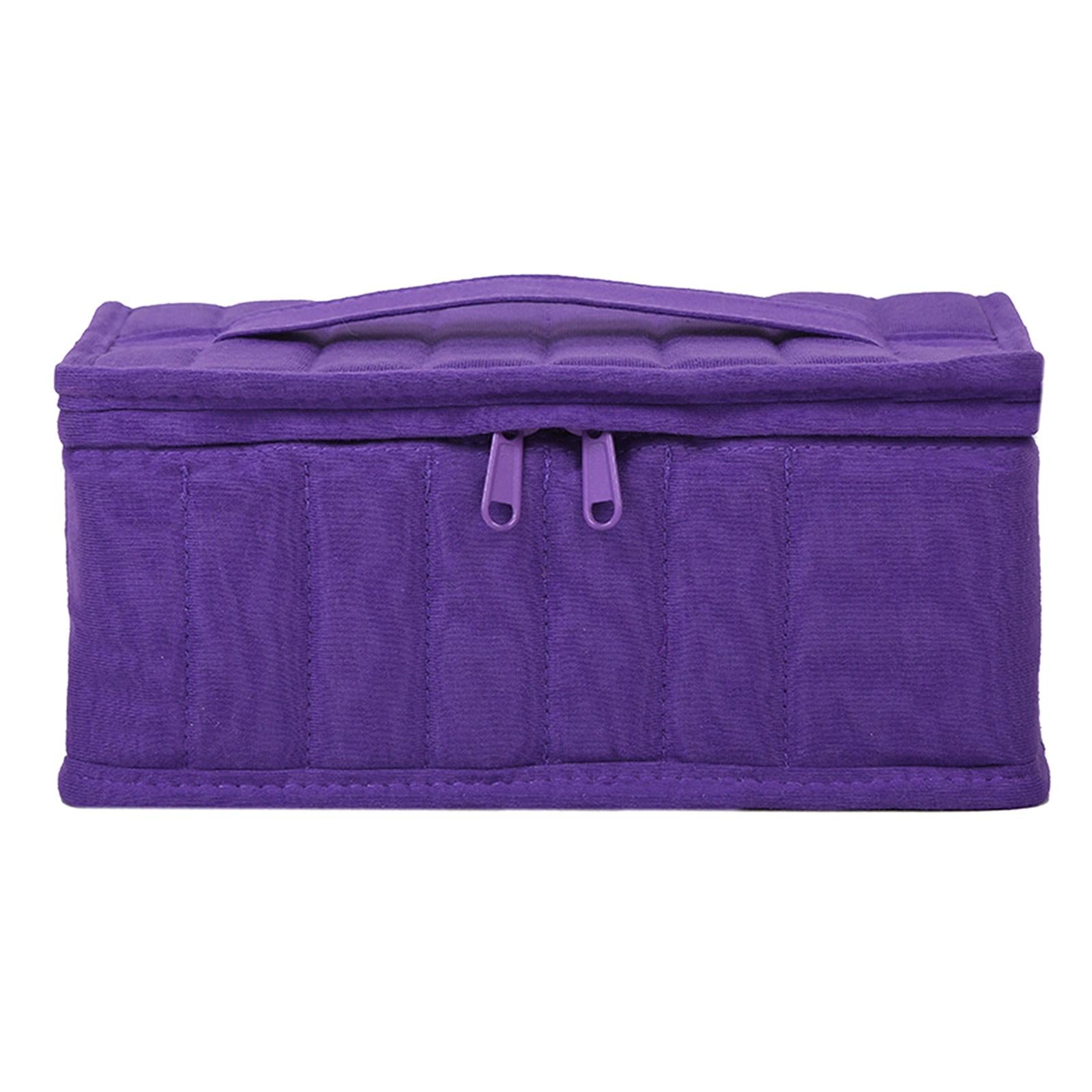 Essential Oil Storage Bag Nail Polish Storage Box Travel Holder for Travel Purple