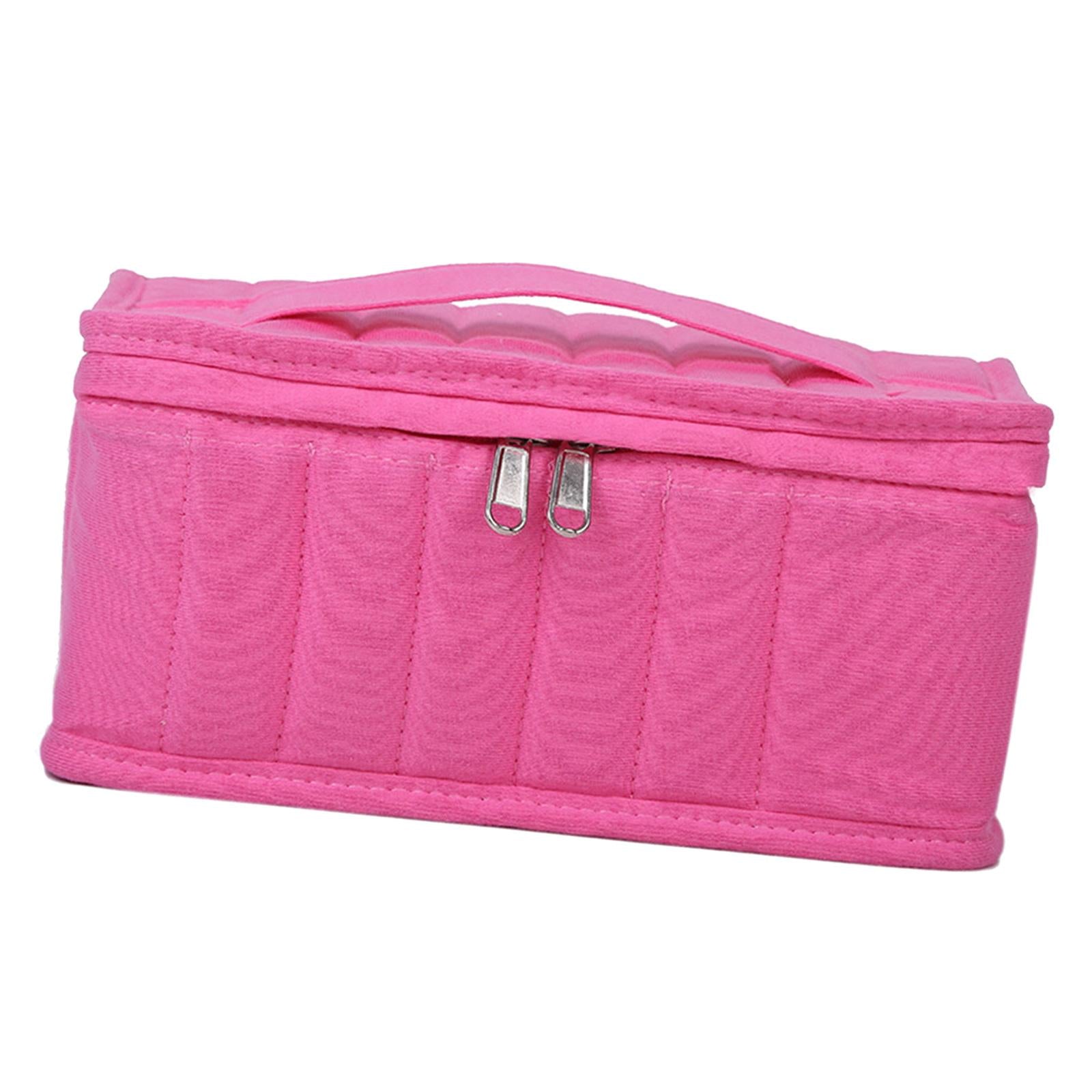 Essential Oil Storage Bag Nail Polish Storage Box Travel Holder for Travel Pink