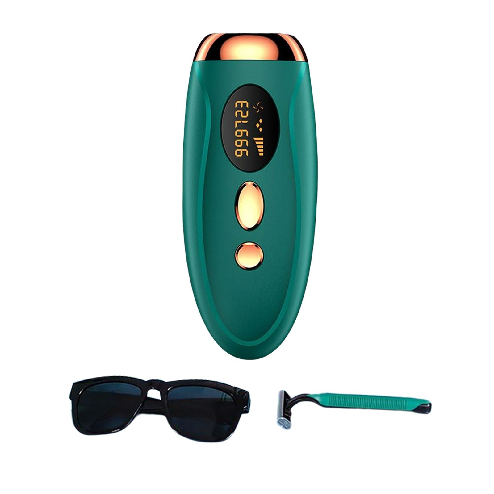 Electric Hair Removal Device LCD Display Epilator for Arms Back Women Green