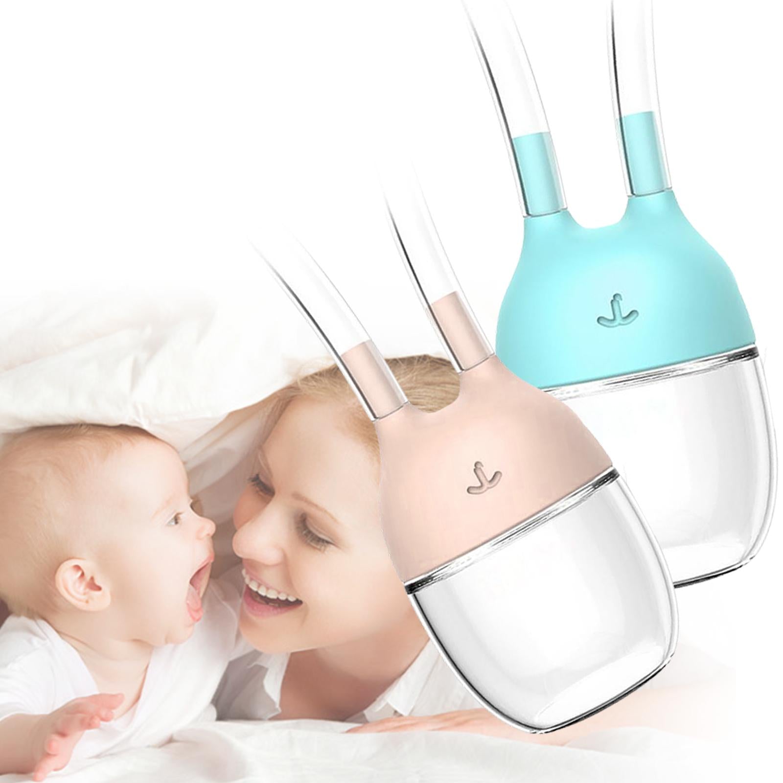 Baby Nose Cleaner Silicone Vacuum Newborns Nose Sucker Soft Pink