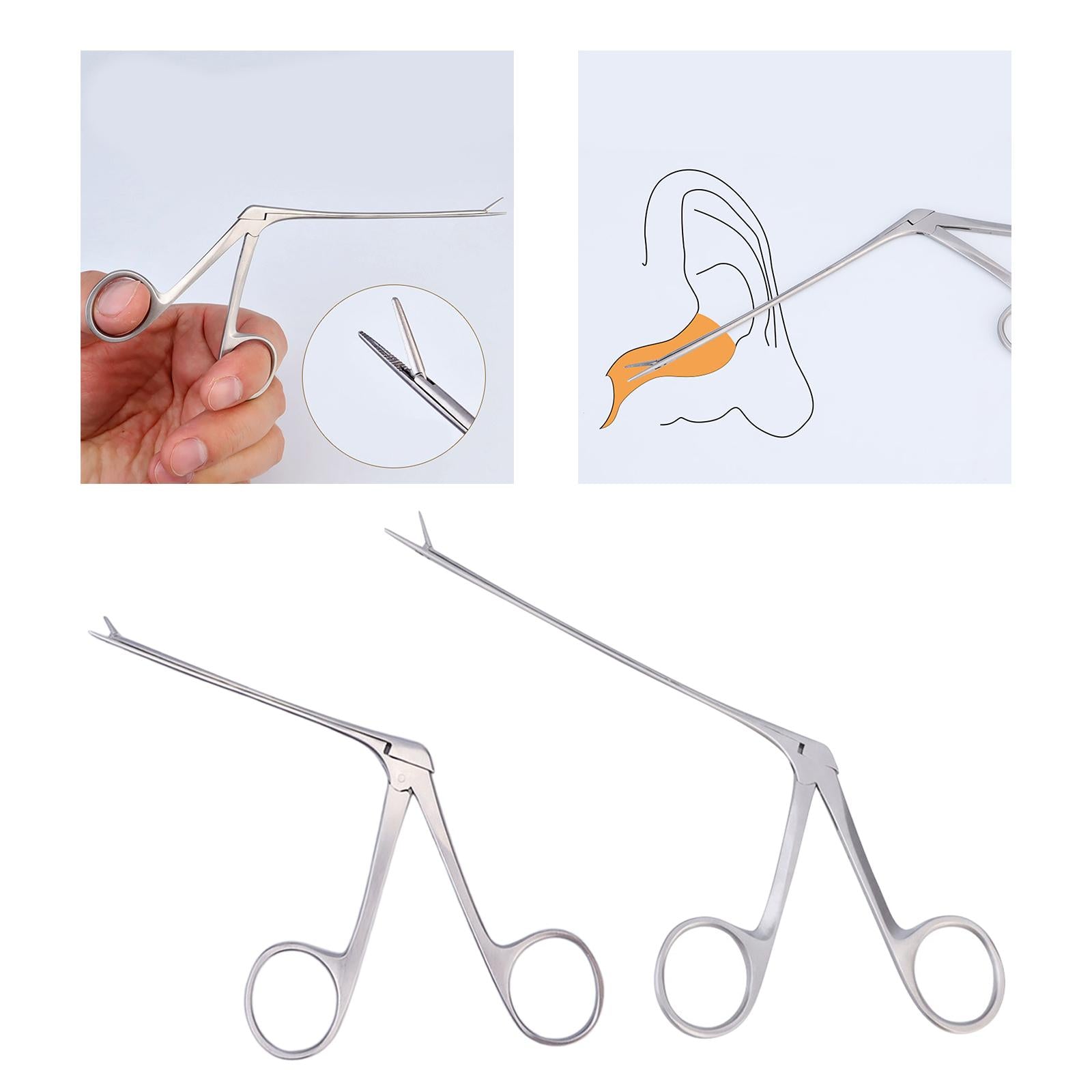 Stainless Steel Ear Cleaner Pliers Pick Cleaning Picking Tool Short Type