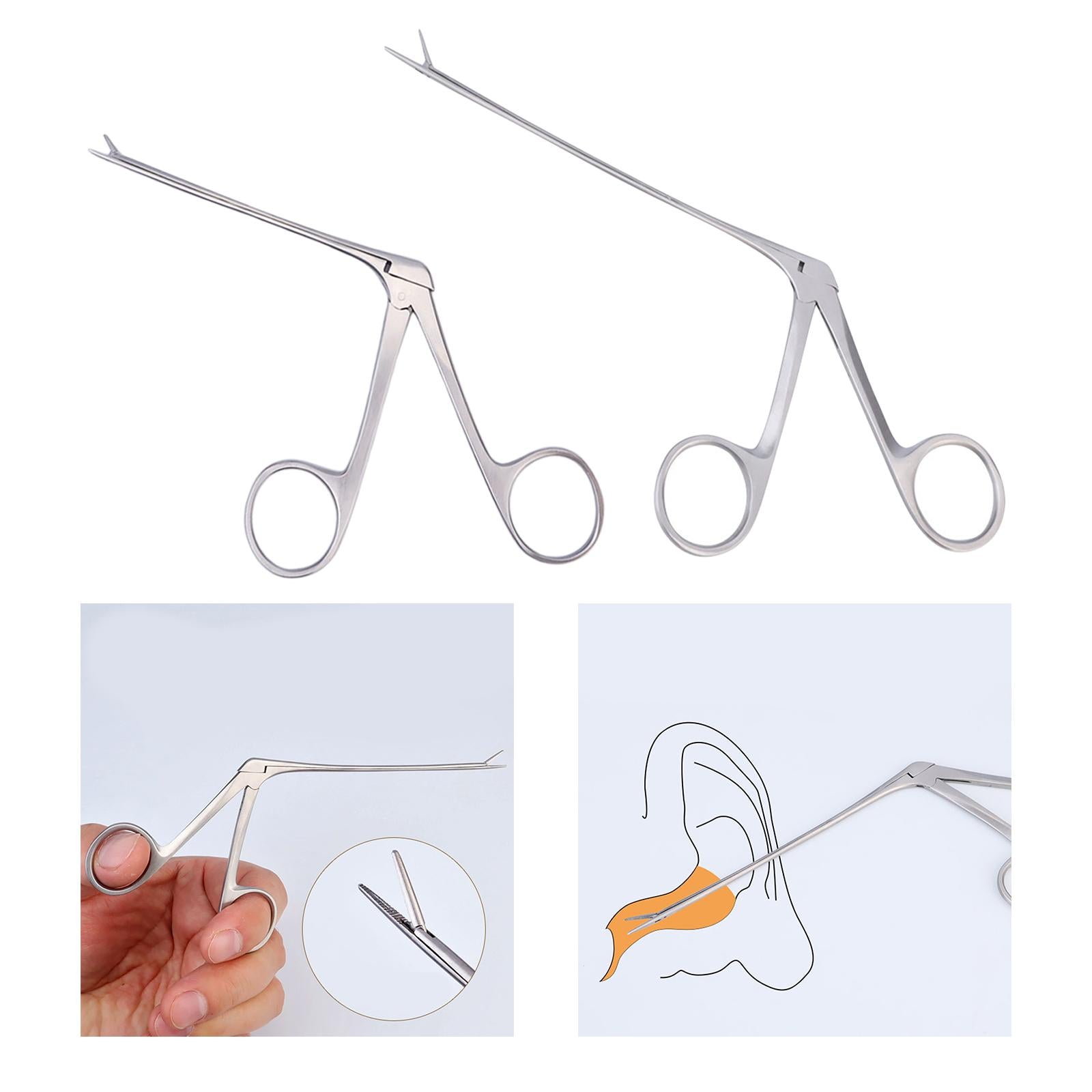 Stainless Steel Ear Cleaner Pliers Pick Cleaning Picking Tool Short Type