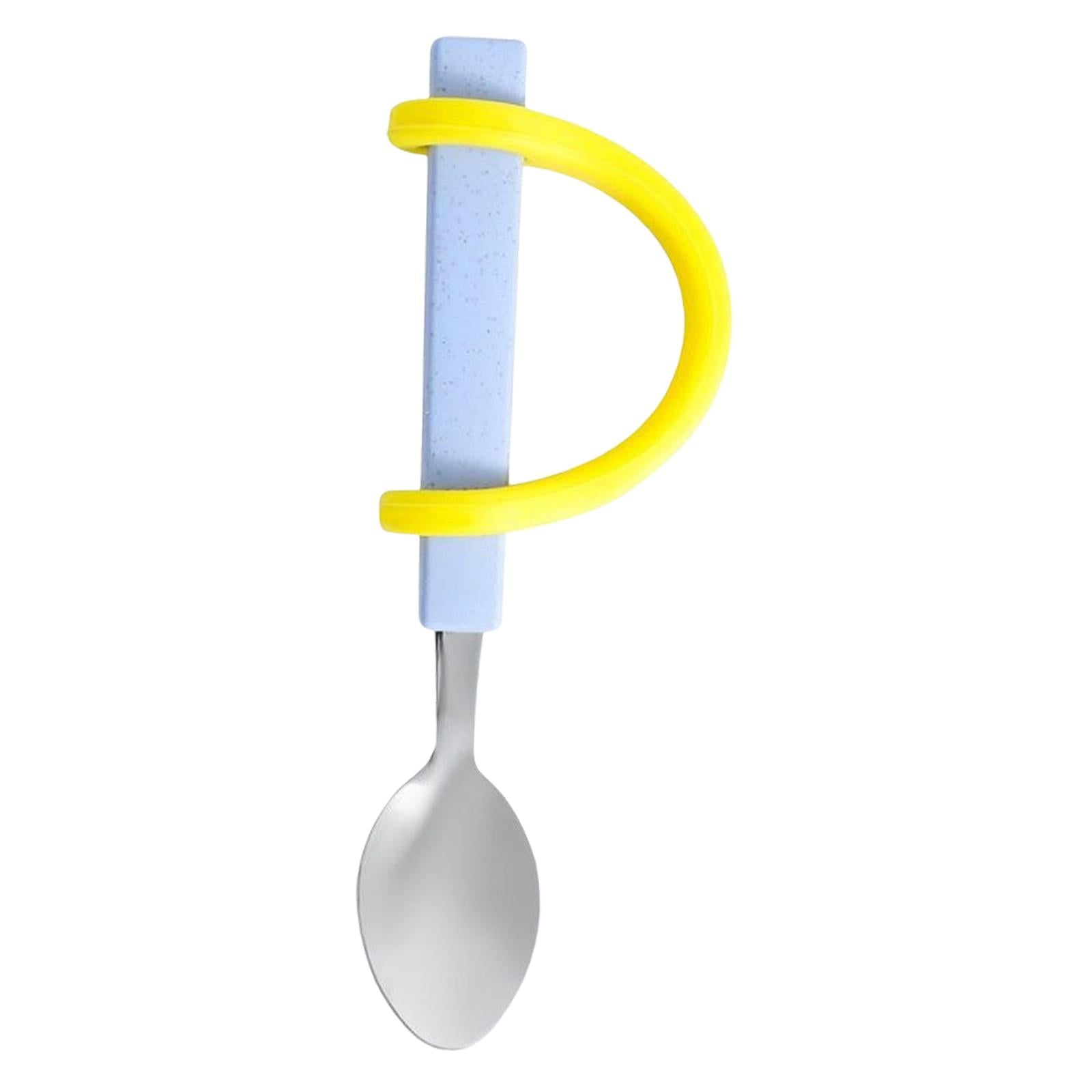 Anti-Shake Eating Aid Tableware Silicone Eating Tool Spoon with Strap