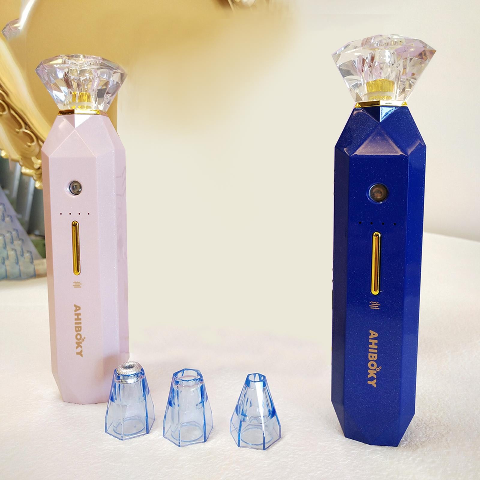 Electric Blackhead Remover Pore Vacuum 3 Suction for Blemish Pimple Pink