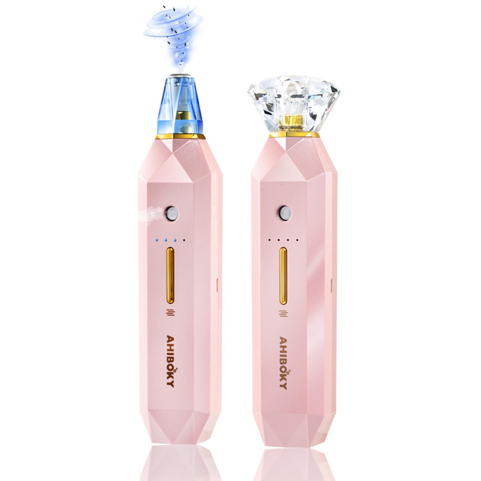 Electric Blackhead Remover Pore Vacuum 3 Suction for Blemish Pimple Pink
