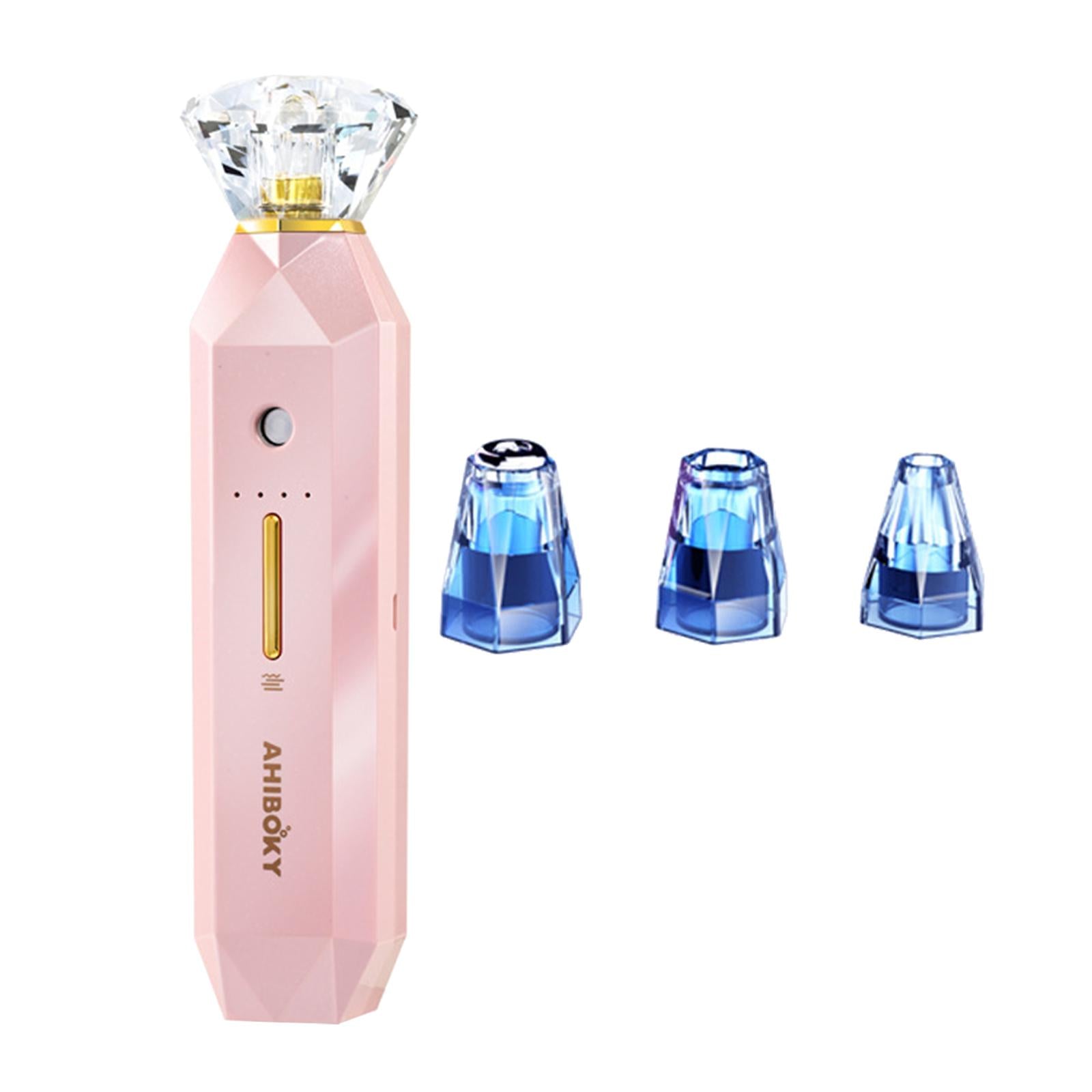 Electric Blackhead Remover Pore Vacuum 3 Suction for Blemish Pimple Pink