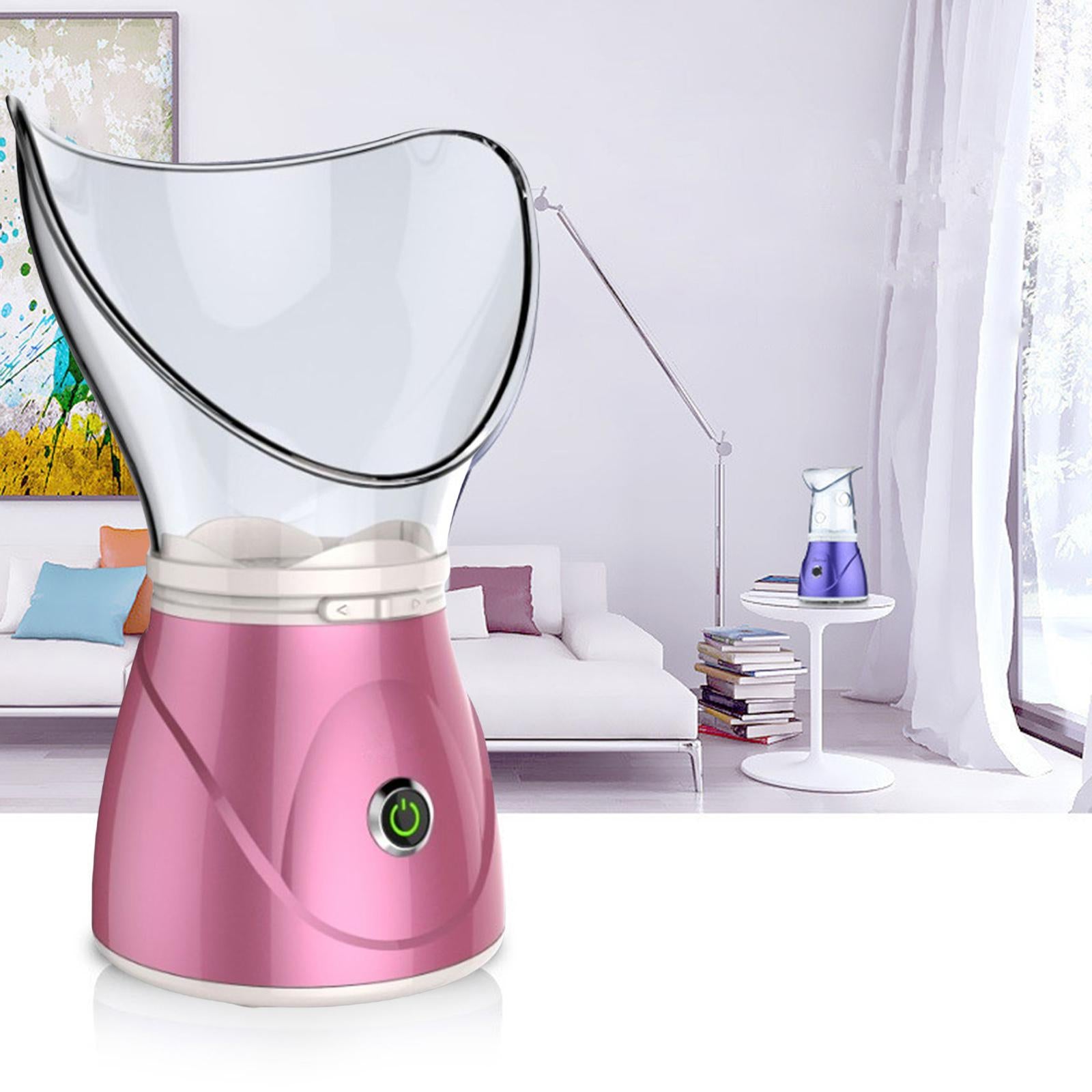 Face Steam Sprayer Warm Mist Pores Steam Sprayer Face Steamer for Home SPA Pink