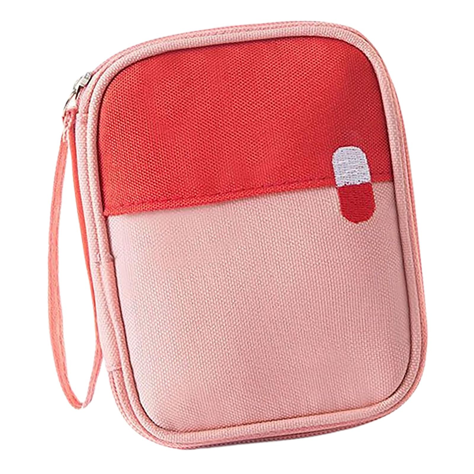 First Aid Bag Storage Pouch Emergency Survival Bag for Hiking Pink S