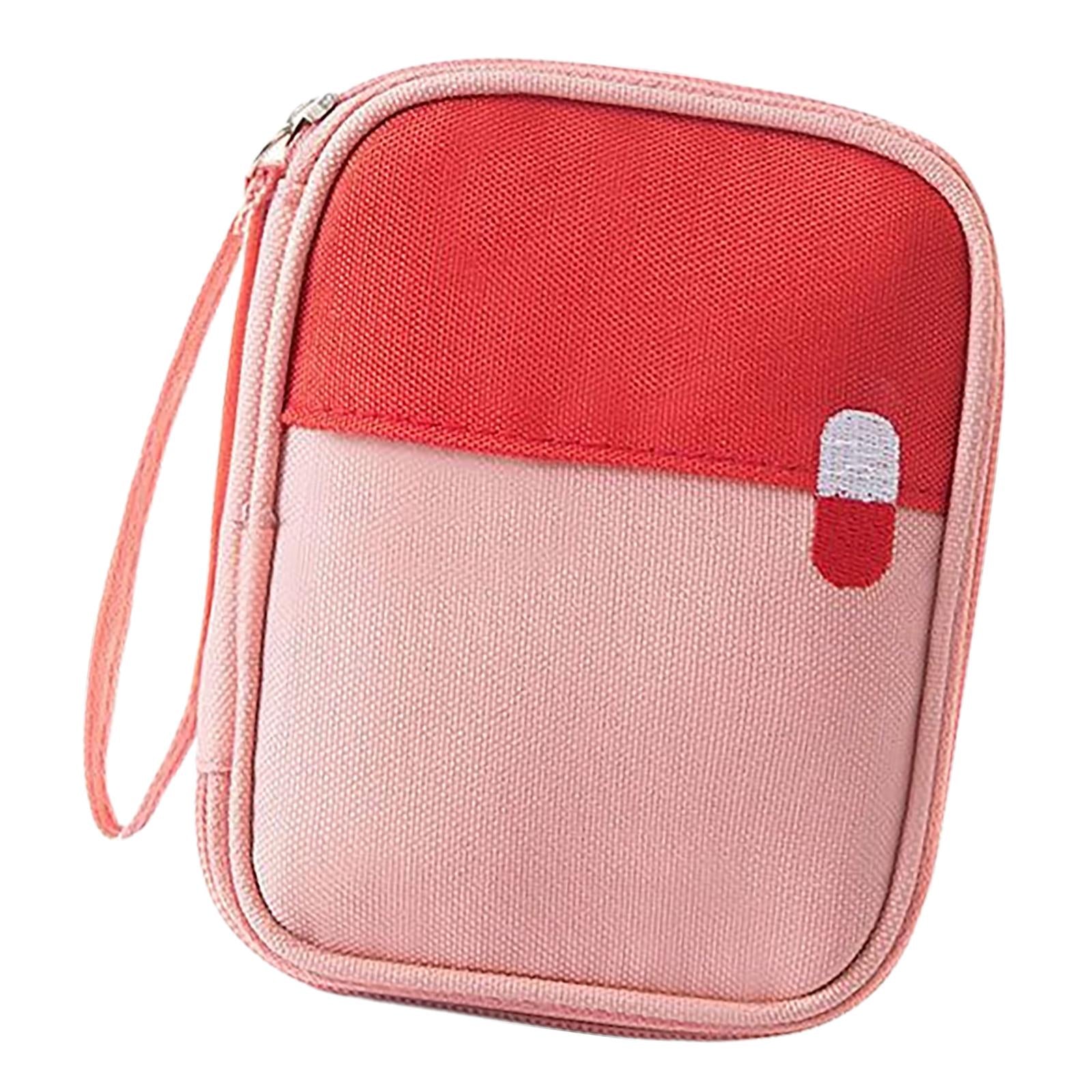 First Aid Bag Storage Pouch Emergency Survival Bag for Hiking Pink S