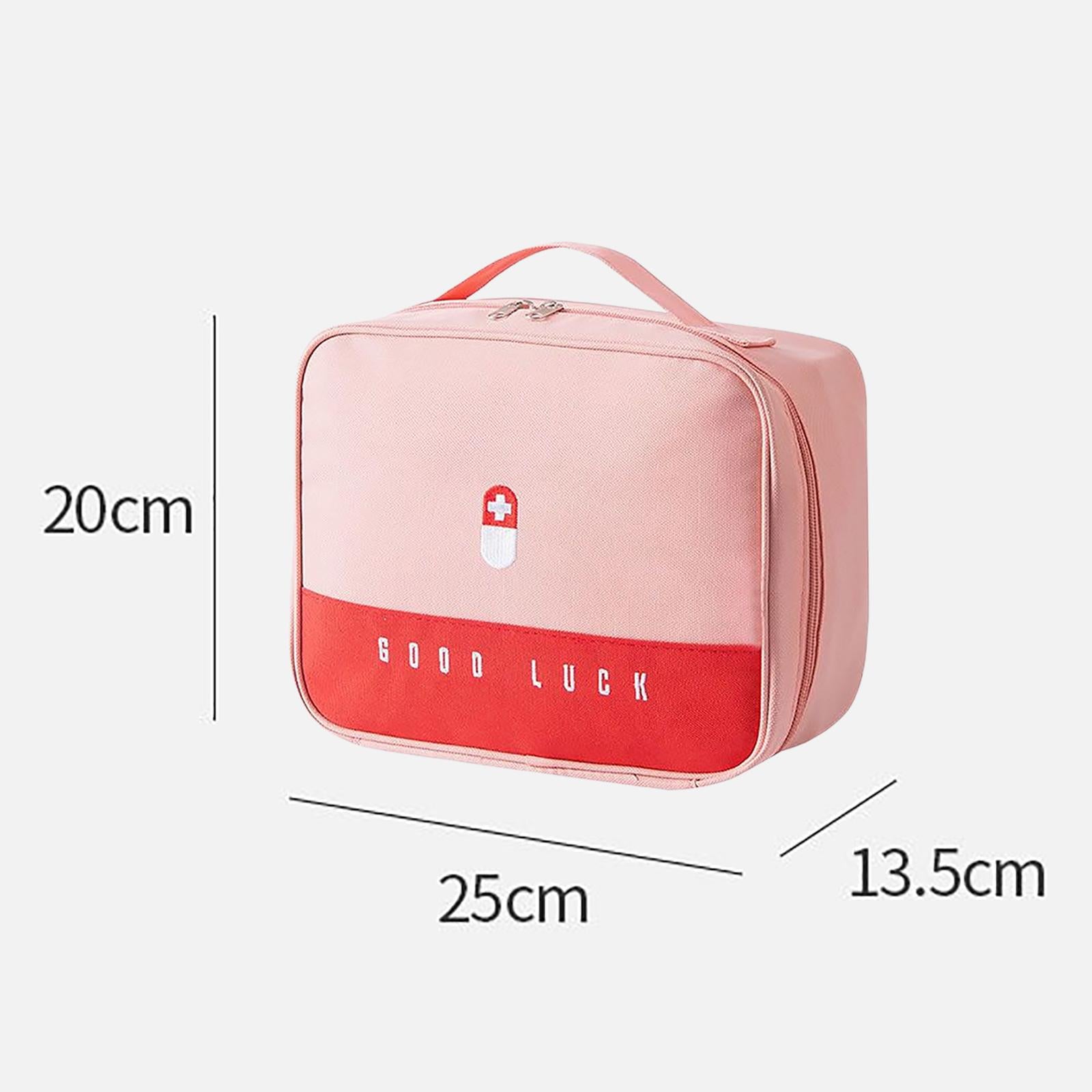 First Aid Bag Storage Pouch Emergency Survival Bag for Hiking Pink L