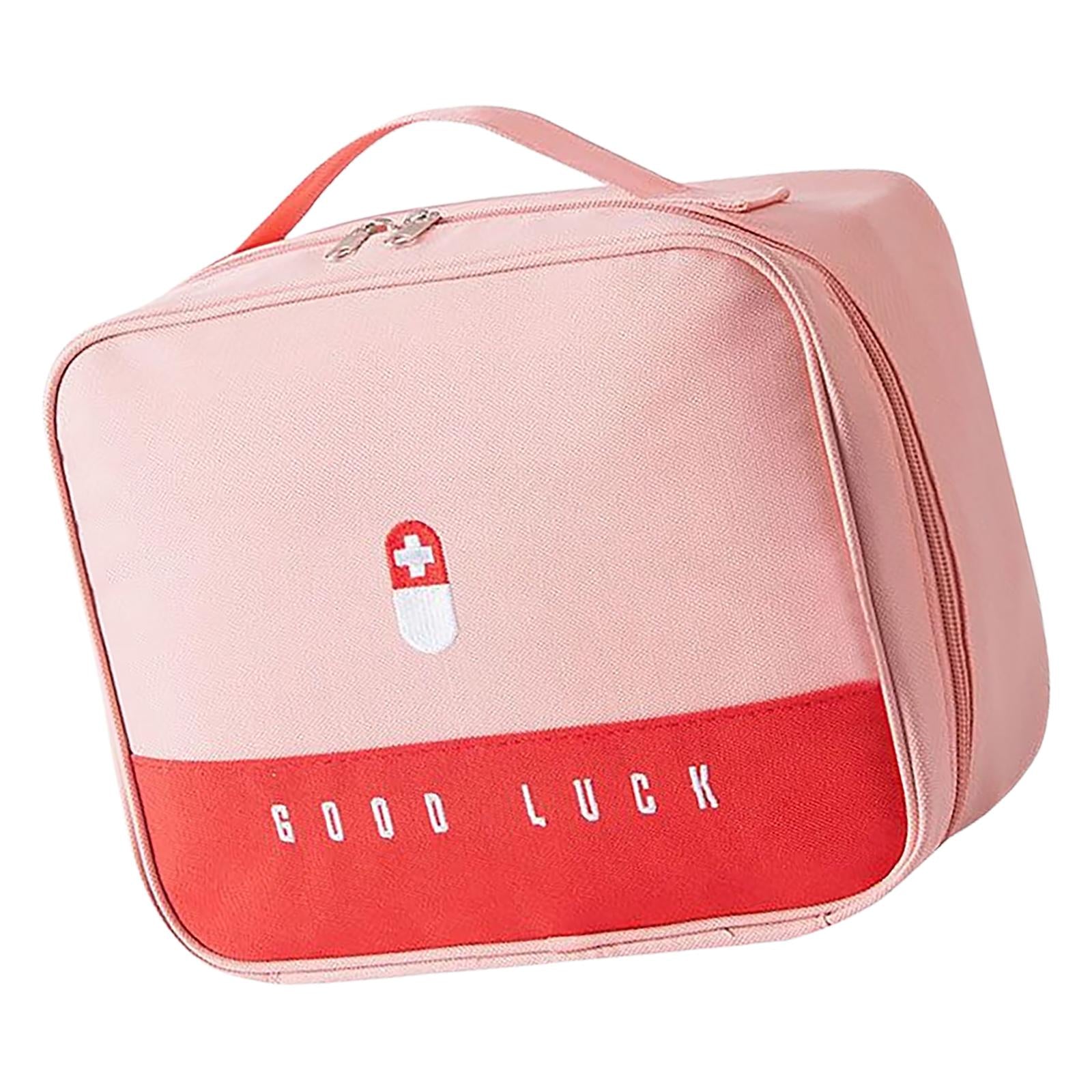 First Aid Bag Storage Pouch Emergency Survival Bag for Hiking Pink L