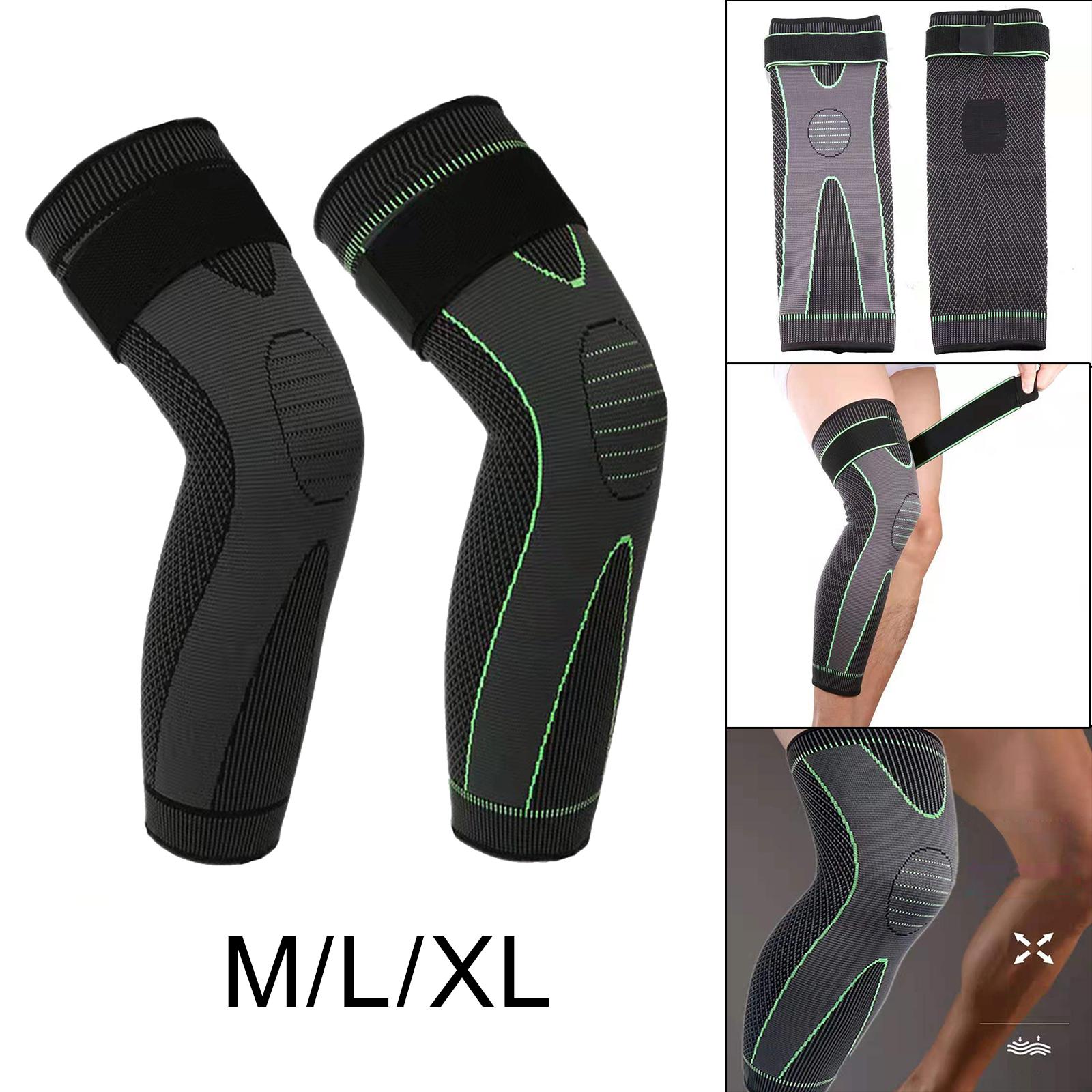 Knee Support Brace Pressure Bandage Knee Pads Meniscus Tear Sports Green M