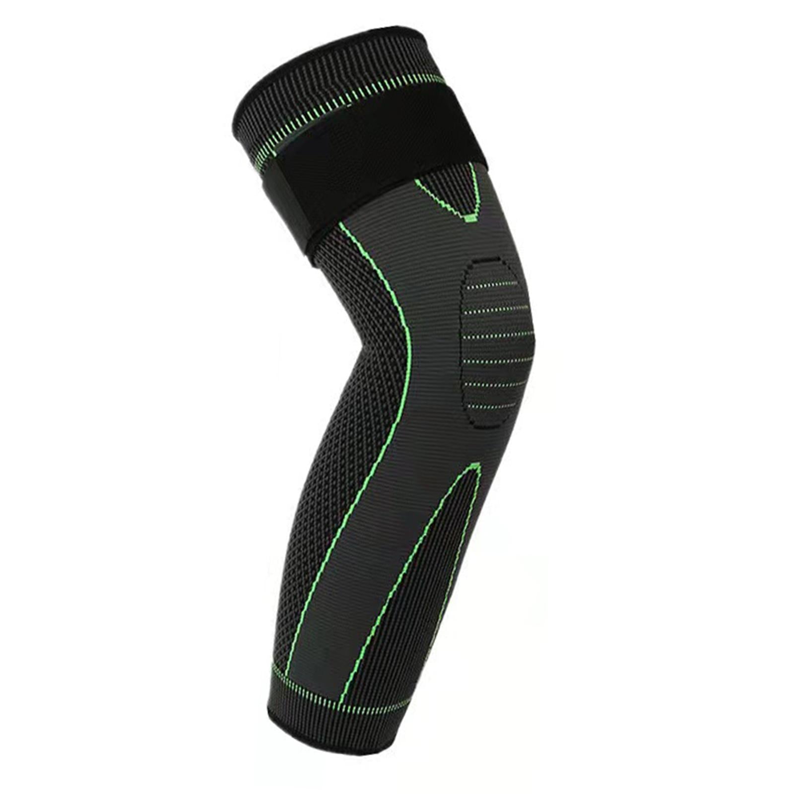 Knee Support Brace Pressure Bandage Knee Pads Meniscus Tear Sports Green L