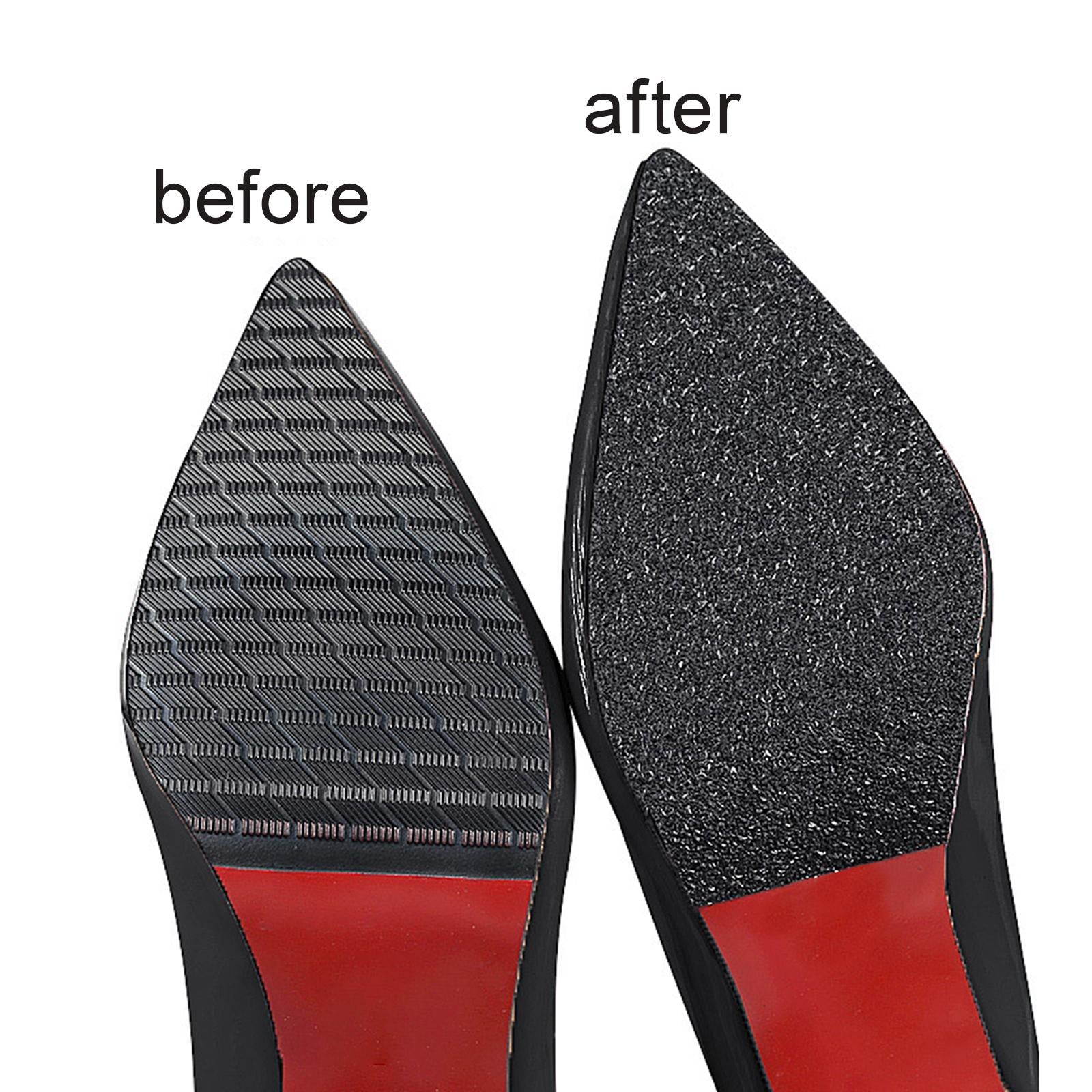 Sole Sticker Self-Stick Shoe bottoms Anti-Slip for High Heels Black 10x50cm