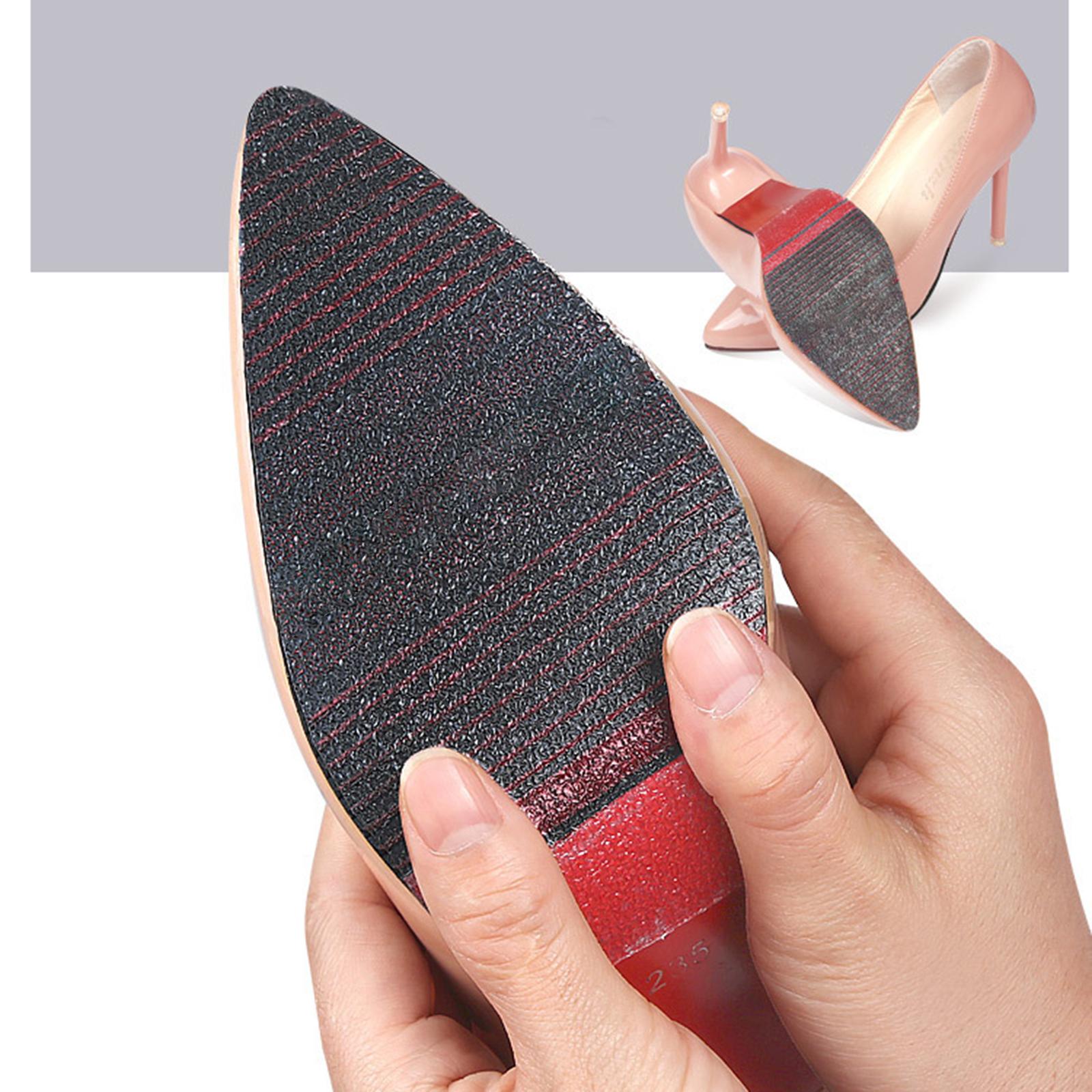 Sole Sticker Self-Stick Shoe bottoms Anti-Slip for High Heels Black 10x100cm