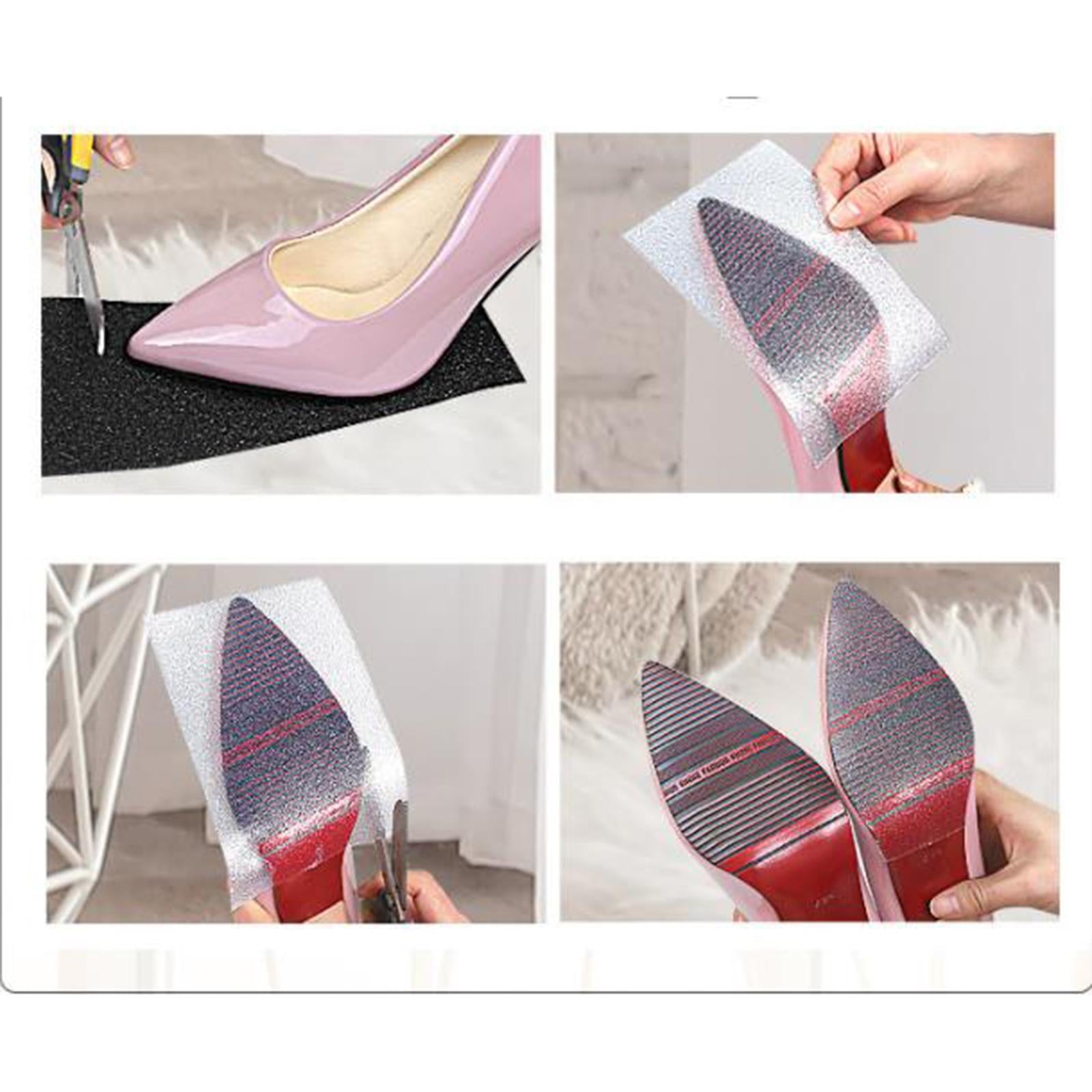 PVC Shoe Sole Protectors Self-Adhesive for High Heels Women Clear 10x150cm