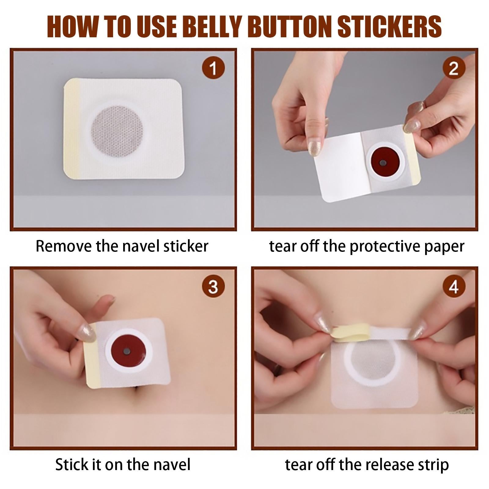 Weight Loss Navel Sticker Slimming Patches Adhesive Sheet for Beer Belly 30 Pieces