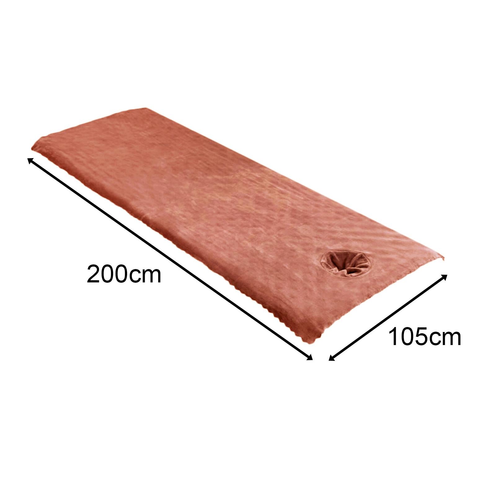 Massage Table Sheet Covers with Face Hole Polyester Fiber for Massage Bed Coffee