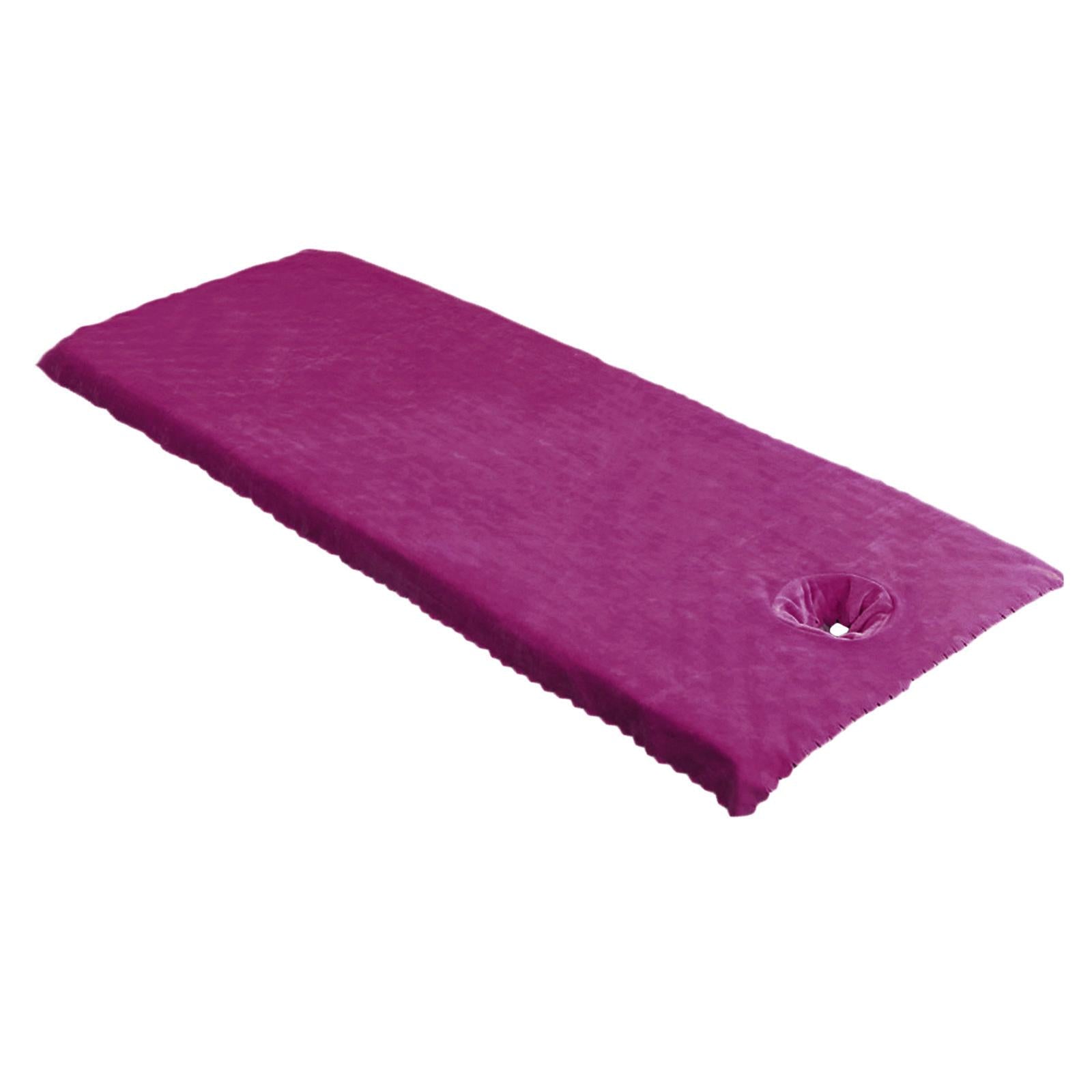 Massage Table Sheet Covers with Face Hole Polyester Fiber for Massage Bed Violets