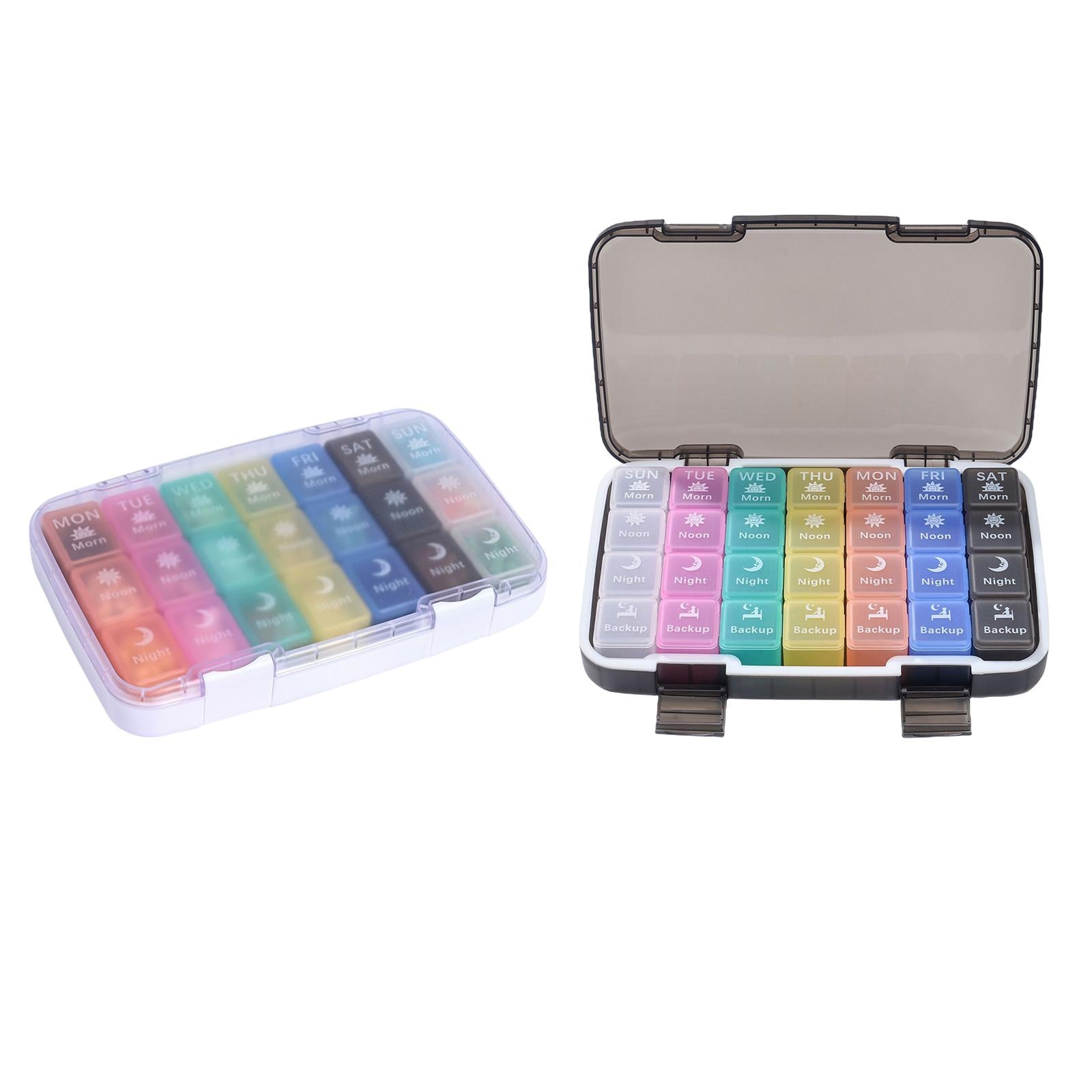 ABS Weekly Pill Organizer Pocket Size Disassemble for Capsule Elder 21 Grids