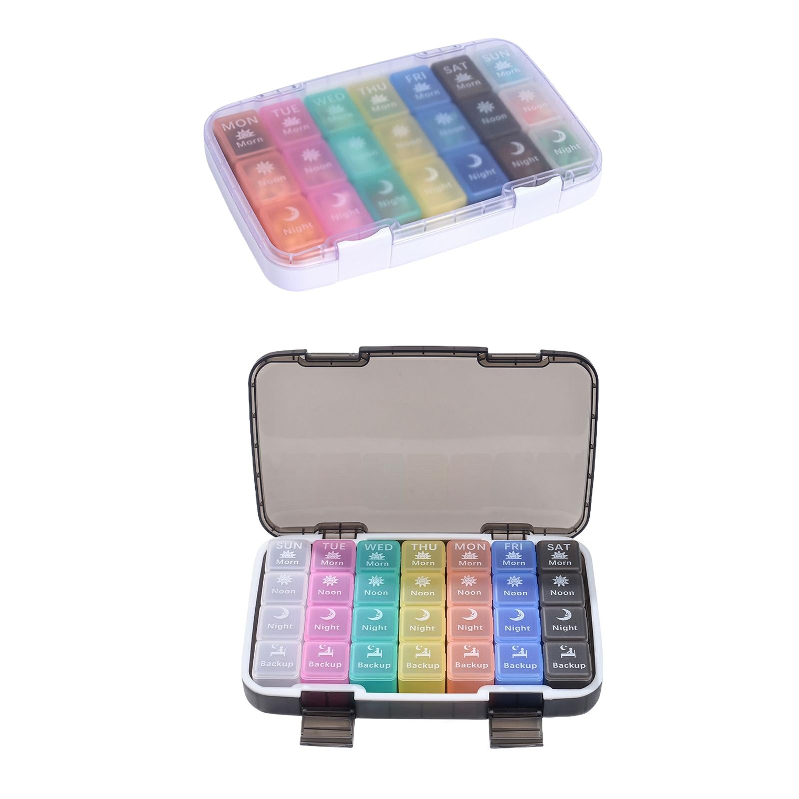 ABS Weekly Pill Organizer Pocket Size Disassemble for Capsule Elder 21 Grids