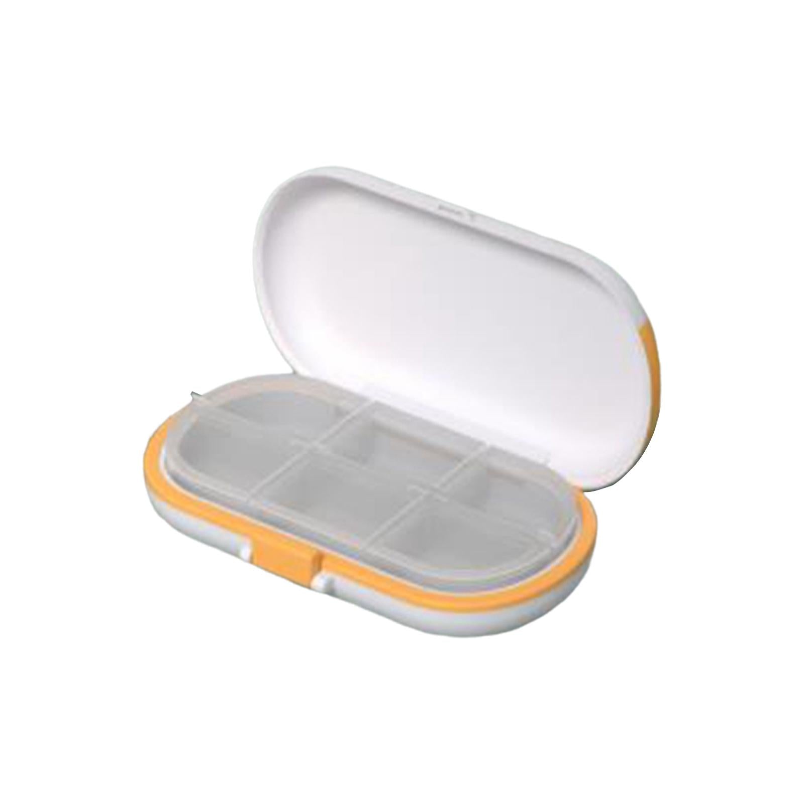 Travel Pill Organizer Moisture Proof Holder for Purse Travel Purse Pocket Yellow White