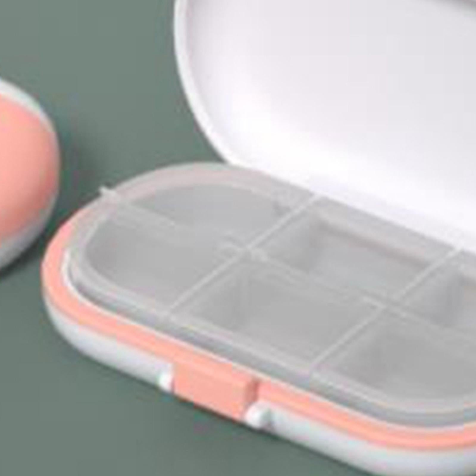 Travel Pill Organizer Moisture Proof Holder for Purse Travel Purse Pocket Pink White