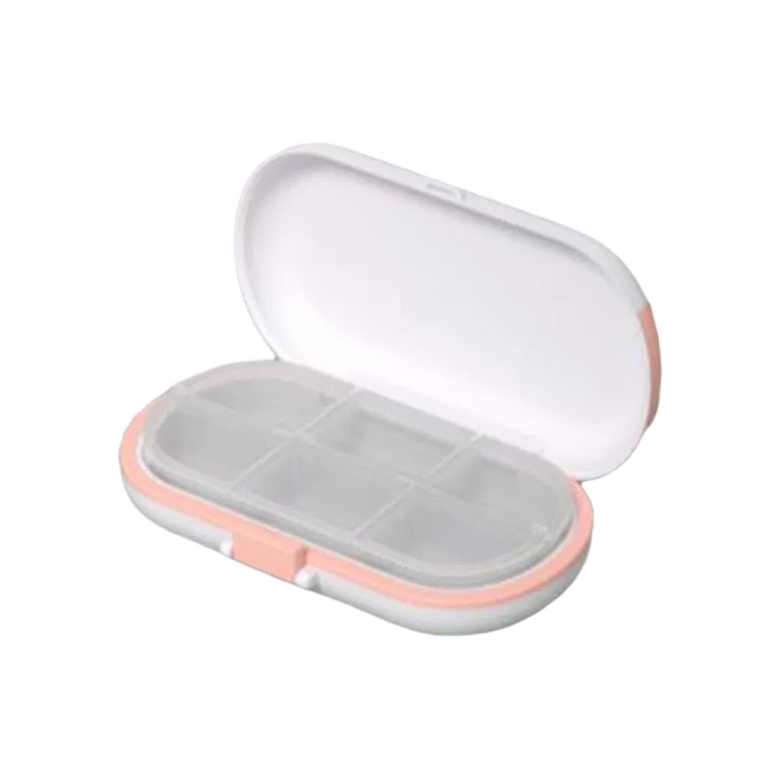 Travel Pill Organizer Moisture Proof Holder for Purse Travel Purse Pocket Pink White