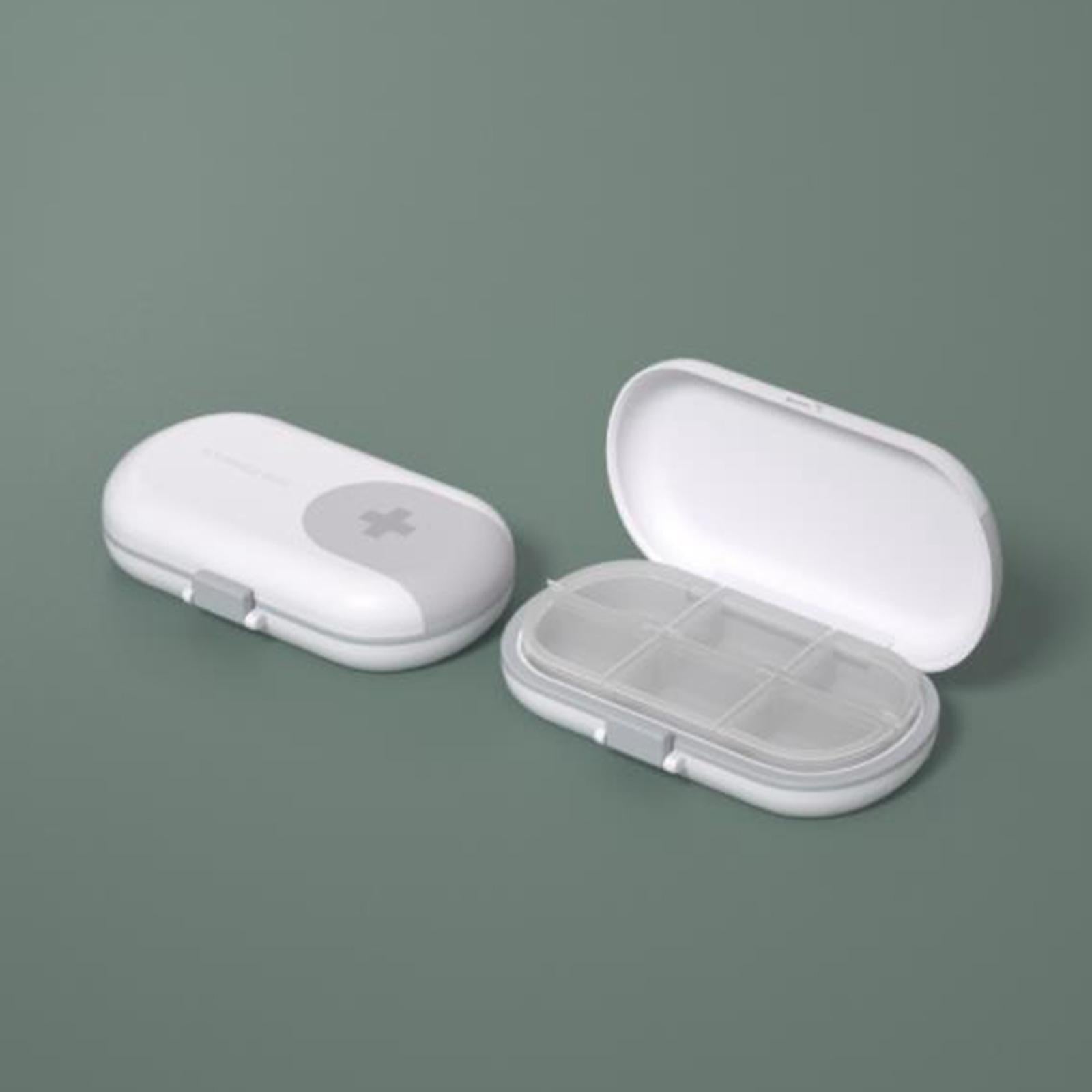 Travel Pill Organizer Moisture Proof Holder for Purse Travel Purse Pocket Gray