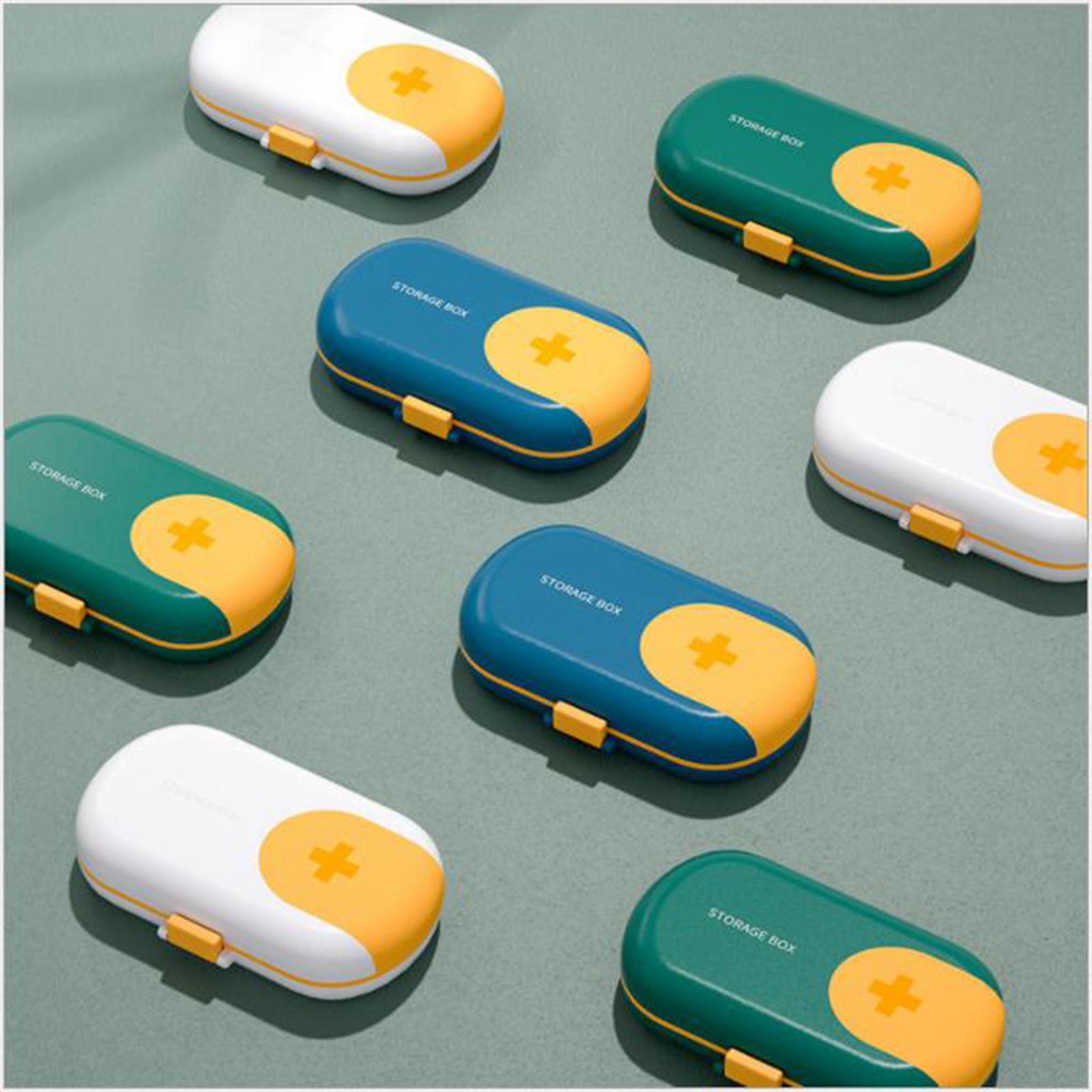 Travel Pill Organizer Moisture Proof Holder for Purse Travel Purse Pocket Gray