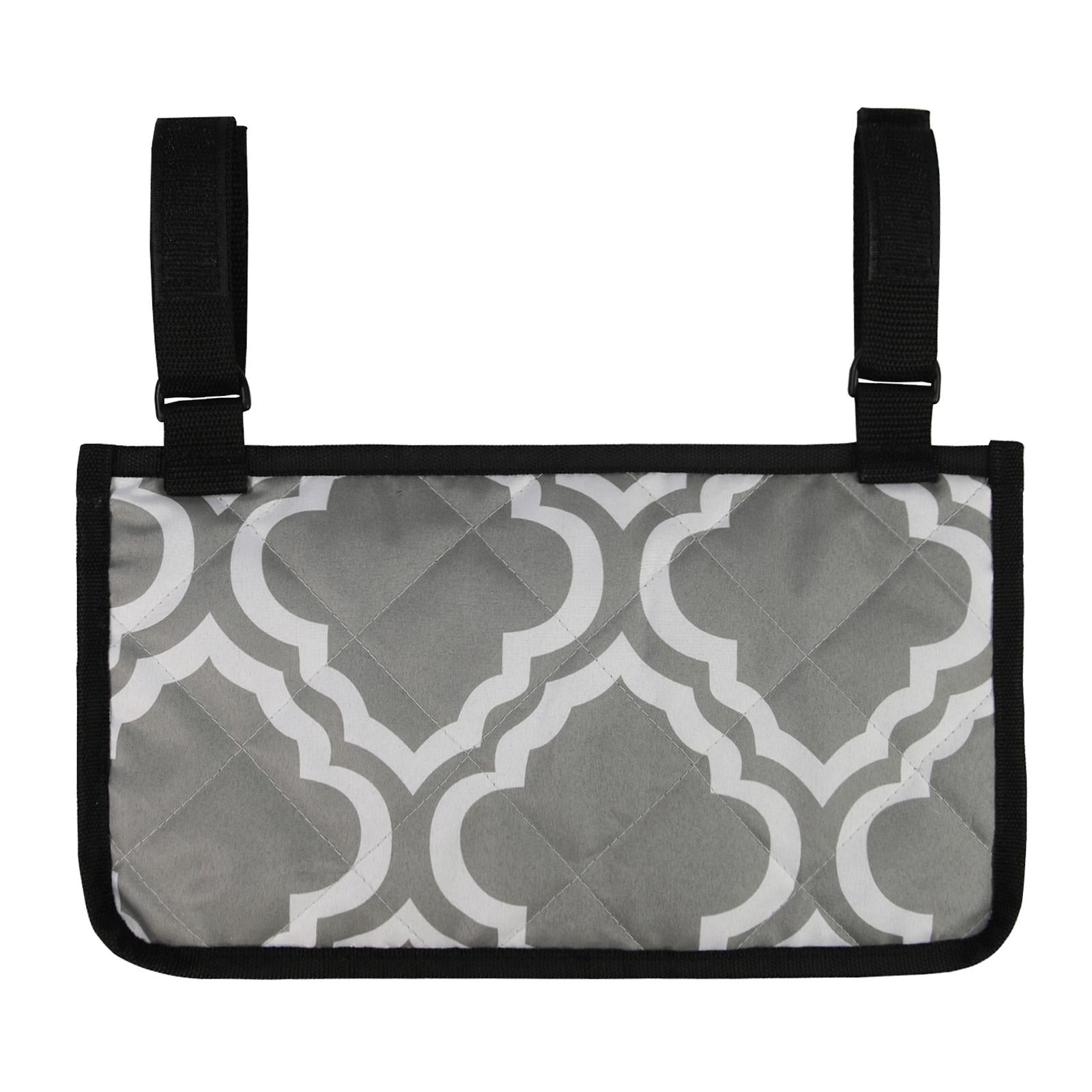 Side Pouch Armrest Rollator Holder Storage Bag for Wheelchair Snacks Parent Gray