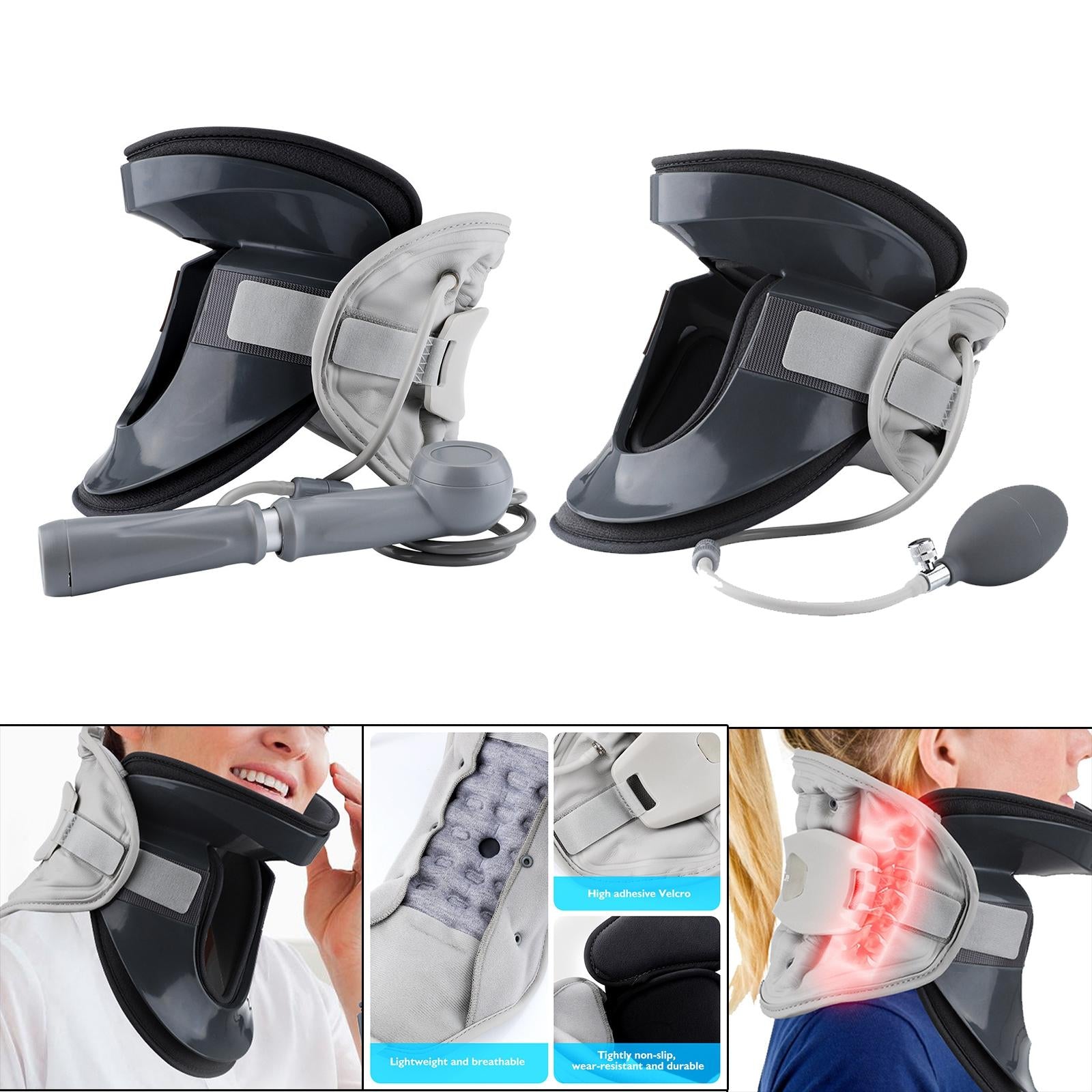 Inflatable Neck Traction Device Neck Support Cervical Brace Pump Inflatable