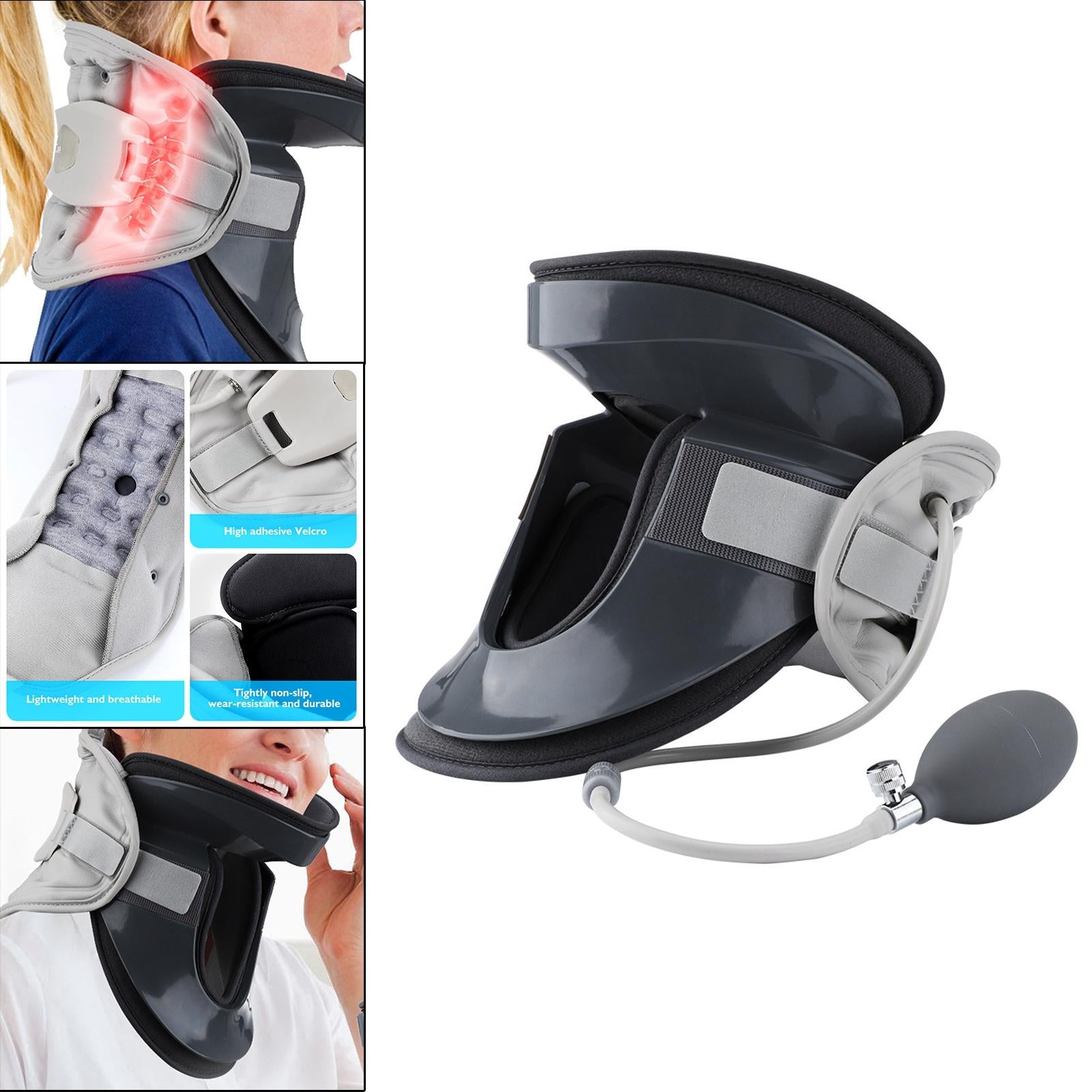 Inflatable Neck Traction Device Neck Support Cervical Brace Hand Inflatable